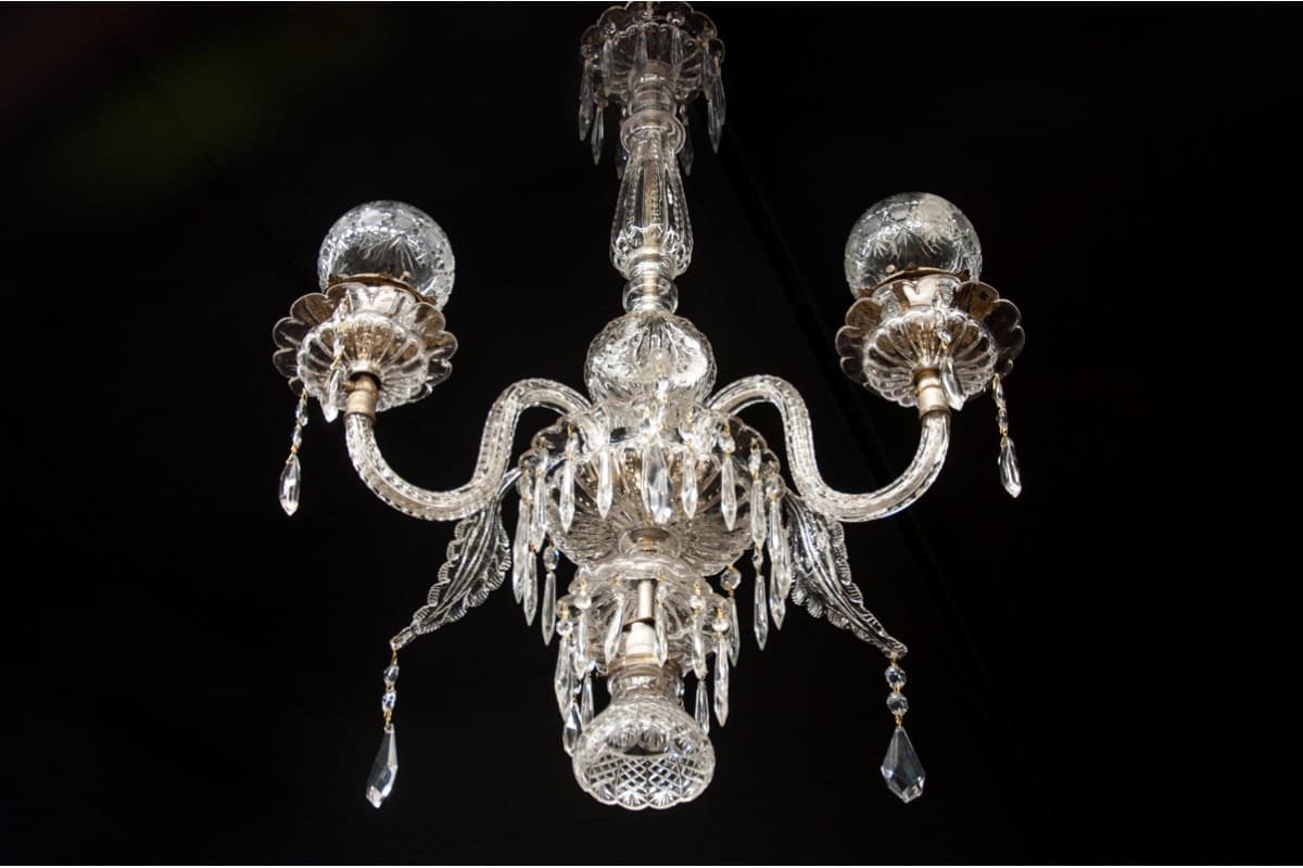 Przezroczysty kryształowy żyrandol Murano, Włochy, współczesny - 78385