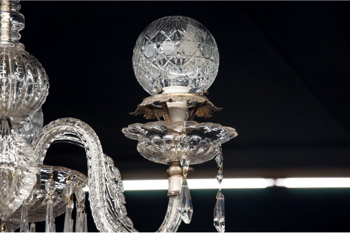 Przezroczysty kryształowy żyrandol Murano, Włochy, współczesny - 78382