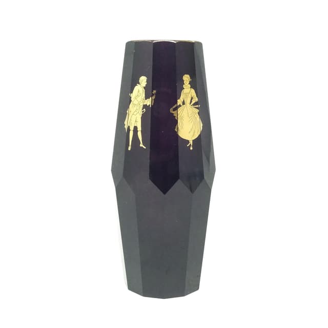 Wazon Art Deco, kryształ, Czechosłowacja, lata 30. - WYMIARY