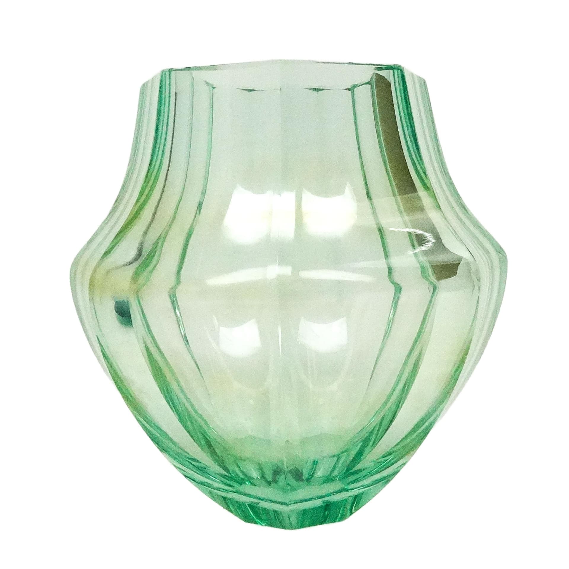 Art Deco vase, crystal, Moser, Czechoslovakia, 1930s.