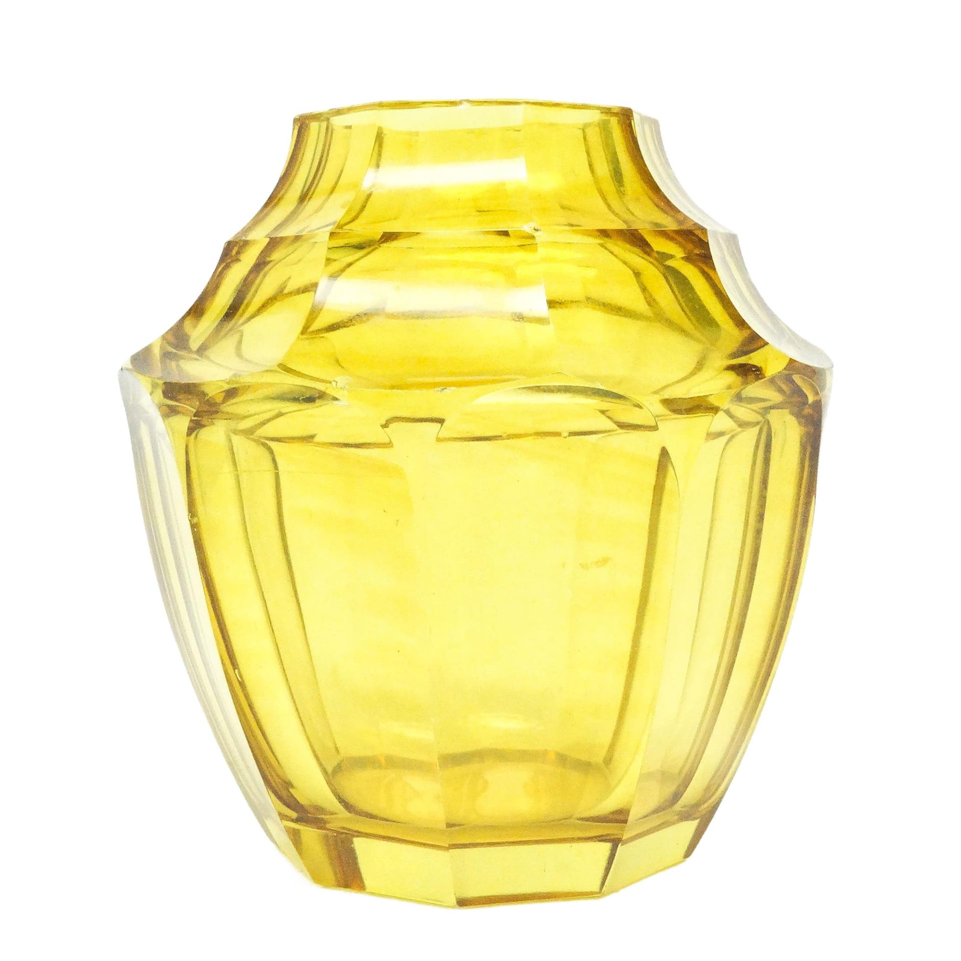 Art Deco vase, crystal, Moser, Czechoslovakia, 1930s.