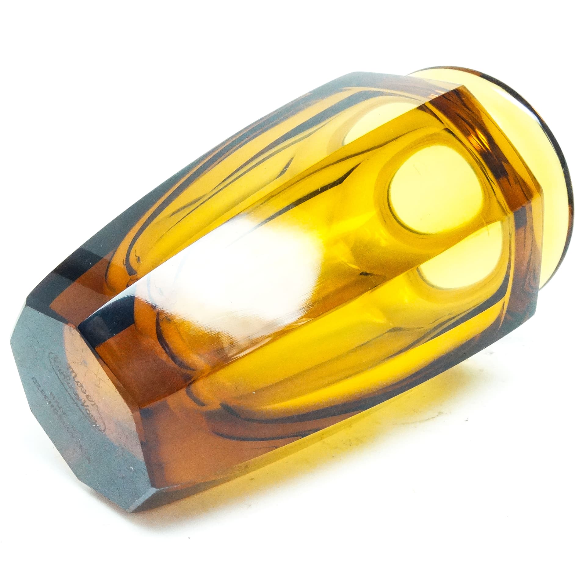 Art Deco vase, crystal, by J. Hoffmann, Czechoslovakia, 1930s. - 115643