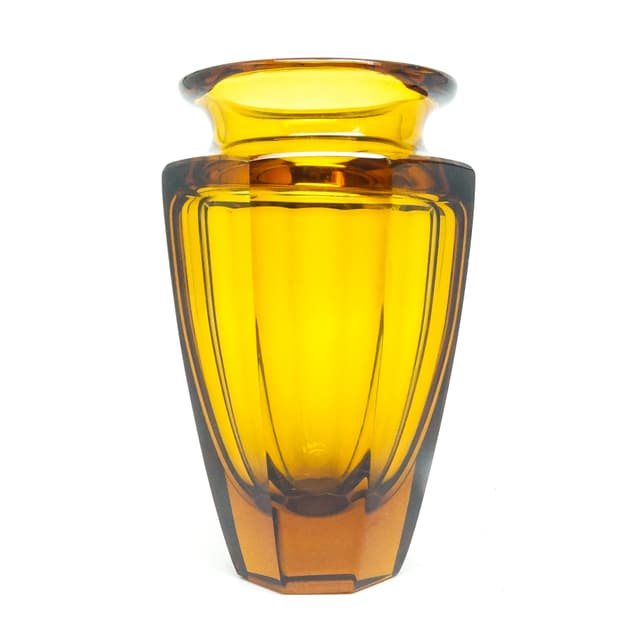 Art Deco vase, crystal, by J. Hoffmann, Czechoslovakia, 1930s. - DIMENSION