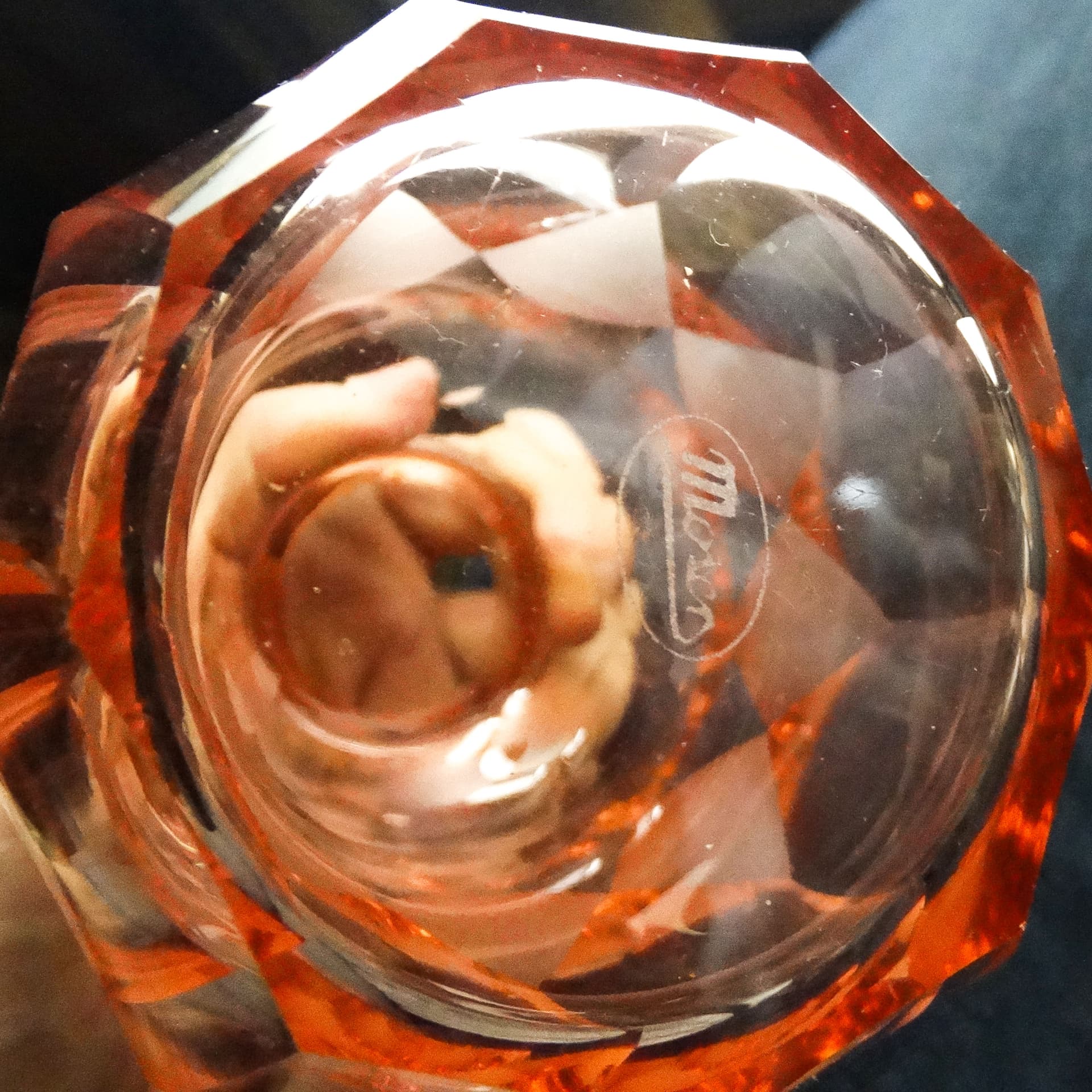 Wazon Art Deco, kryształ, Moser, Czechosłowacja, lata 30. - 115710