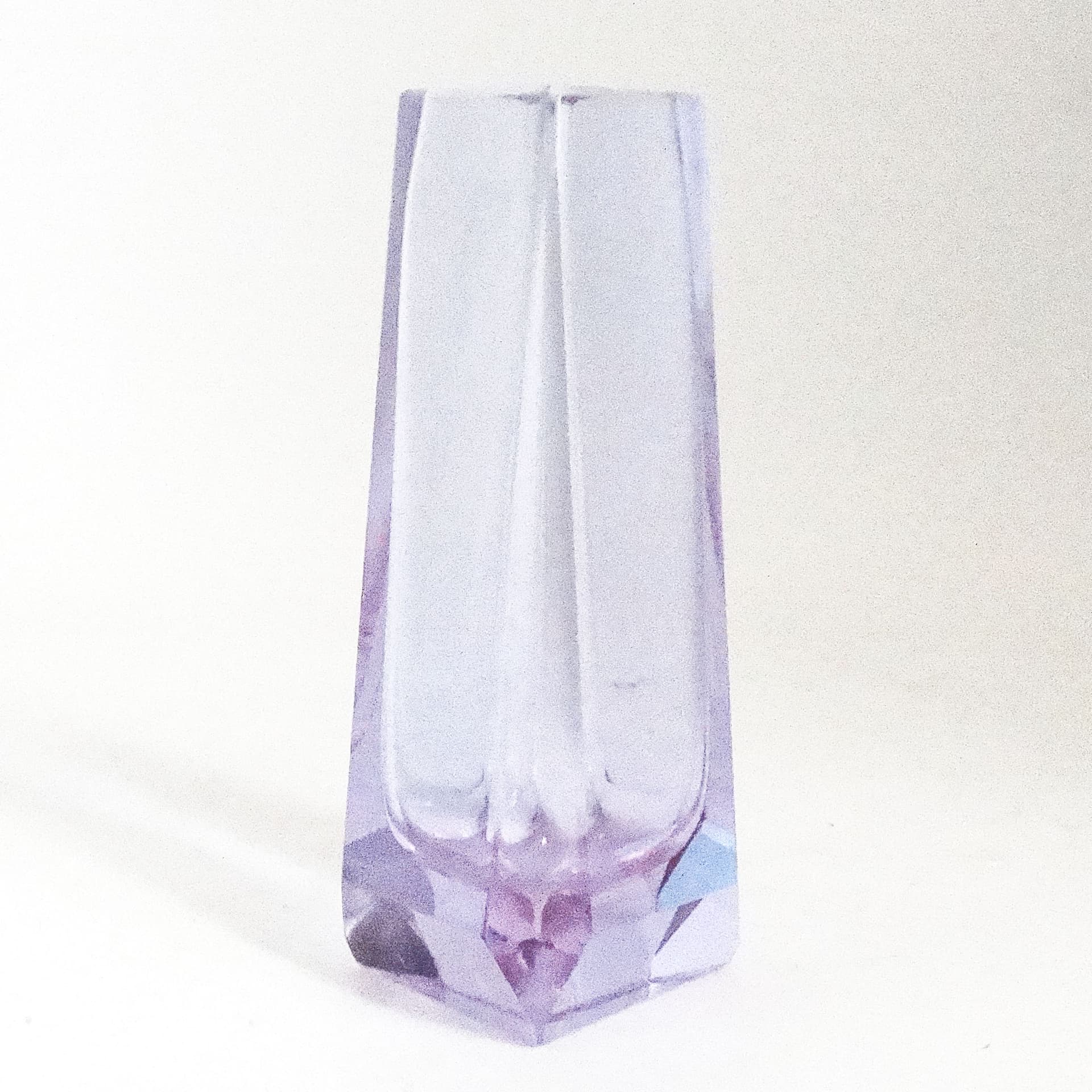 Wazon Art Deco, szkło aleksandrytowe, kryształ,  Moser, Czechosłowacja, lata 30.