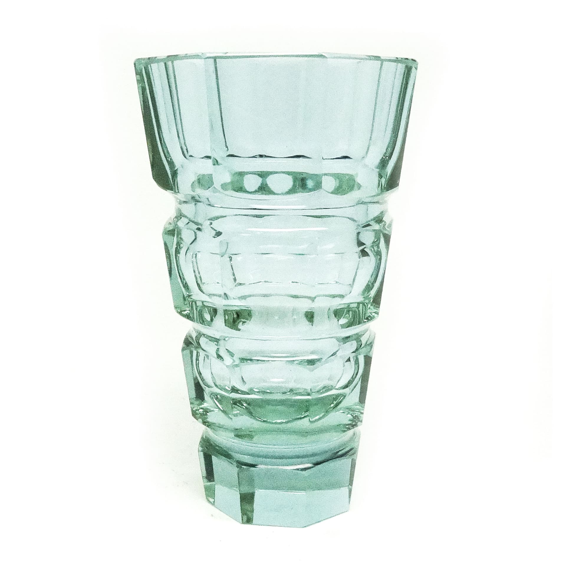 Wazon Art Deco, szkło aleksandrytowe, proj. J. Hoffmann, Moser, Czechosłowacja, lata 30. - 115742