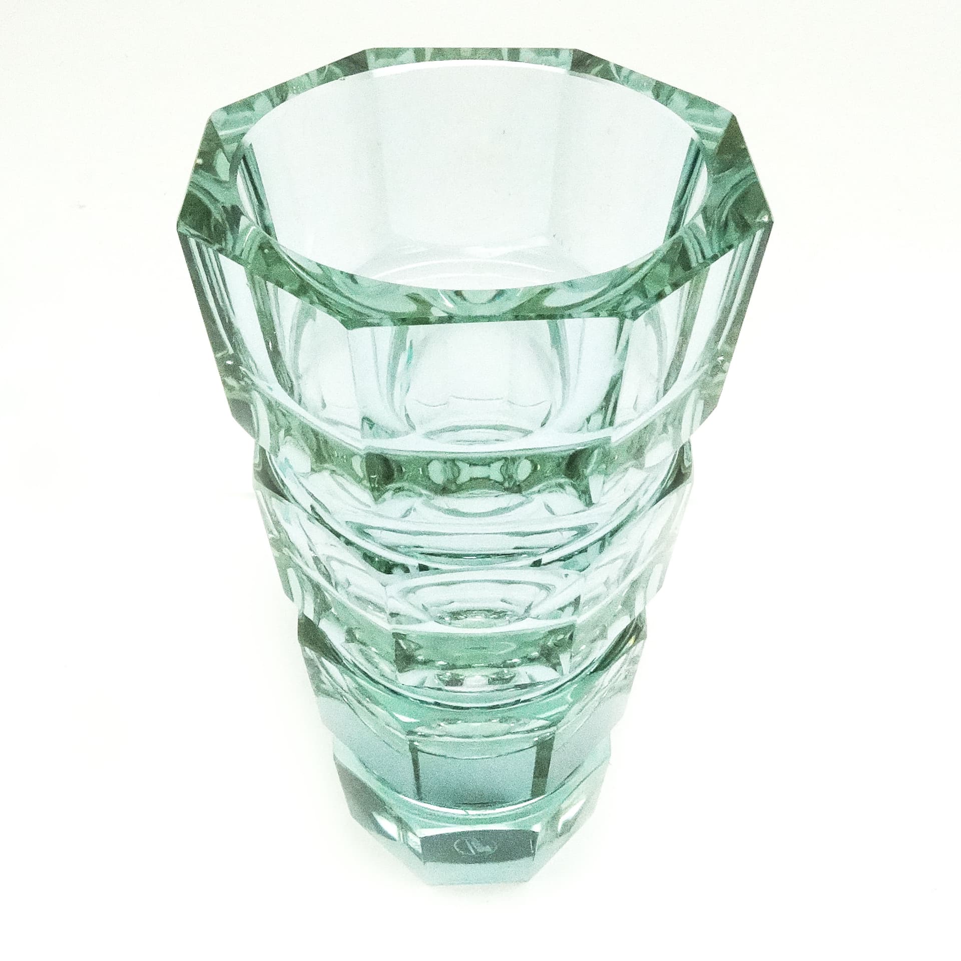 Wazon Art Deco, szkło aleksandrytowe, proj. J. Hoffmann, Moser, Czechosłowacja, lata 30. - 115740