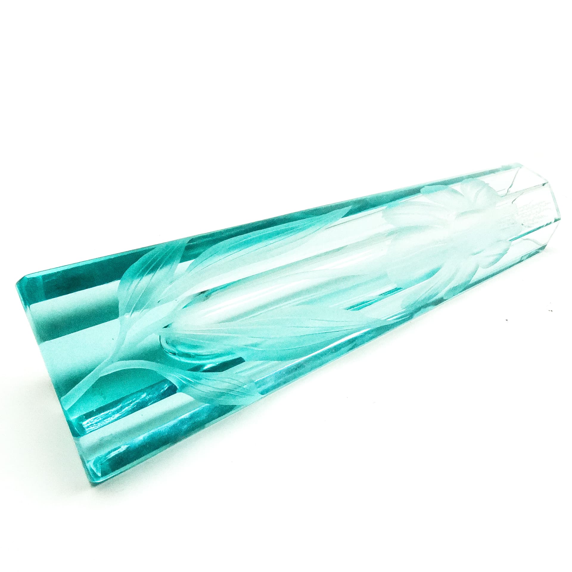 Art Nouveau vase, uranium crystal, Moser, Czech Republic, early 20th c. - 115768