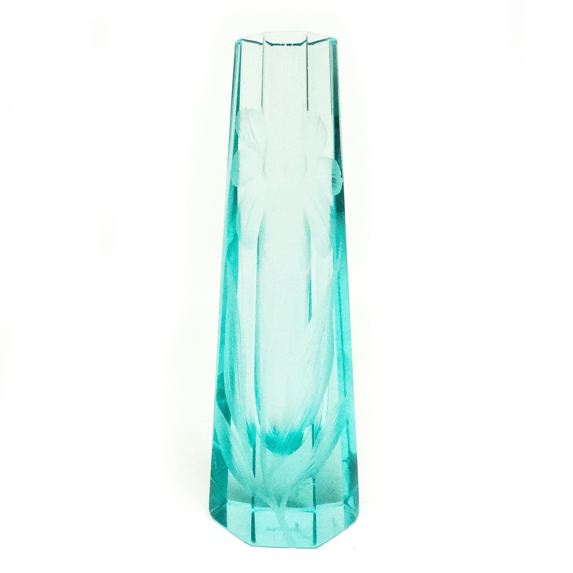 Art Nouveau vase, uranium crystal, Moser, Czech Republic, early 20th c. - 115762