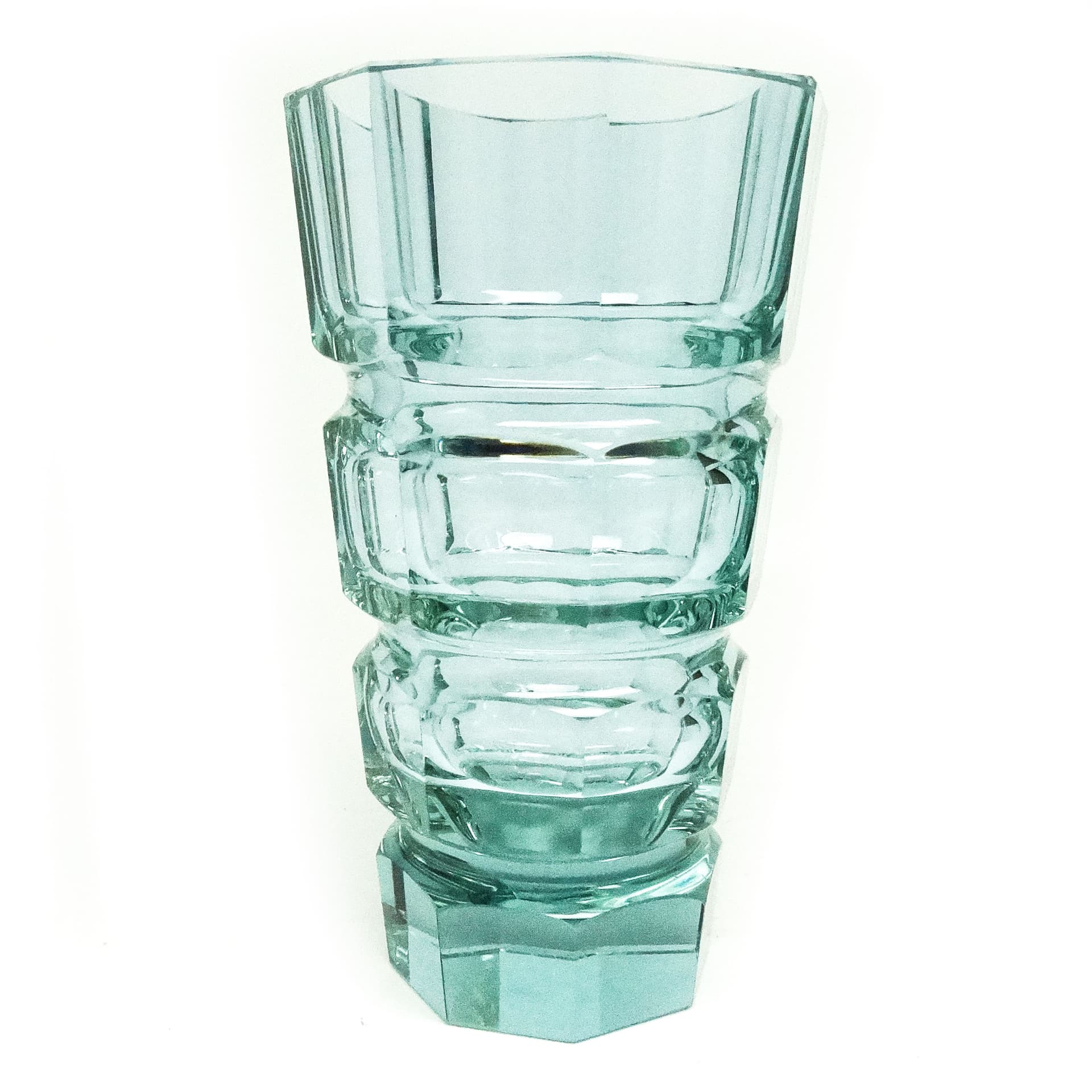 Wazon Art Deco, szkło aleksandrytowe, proj. J. Hoffmann, Moser, Czechosłowacja, lata 30. - 115798