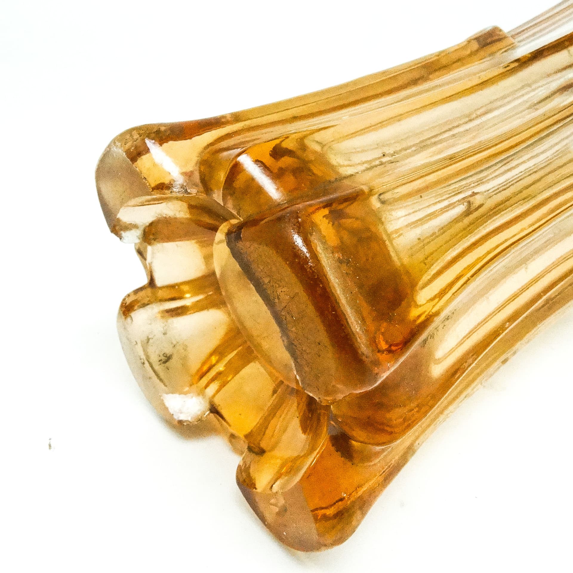 Wazon Art déco, szkło rozalinowe prasowane, Polska, lata 50. - 115820