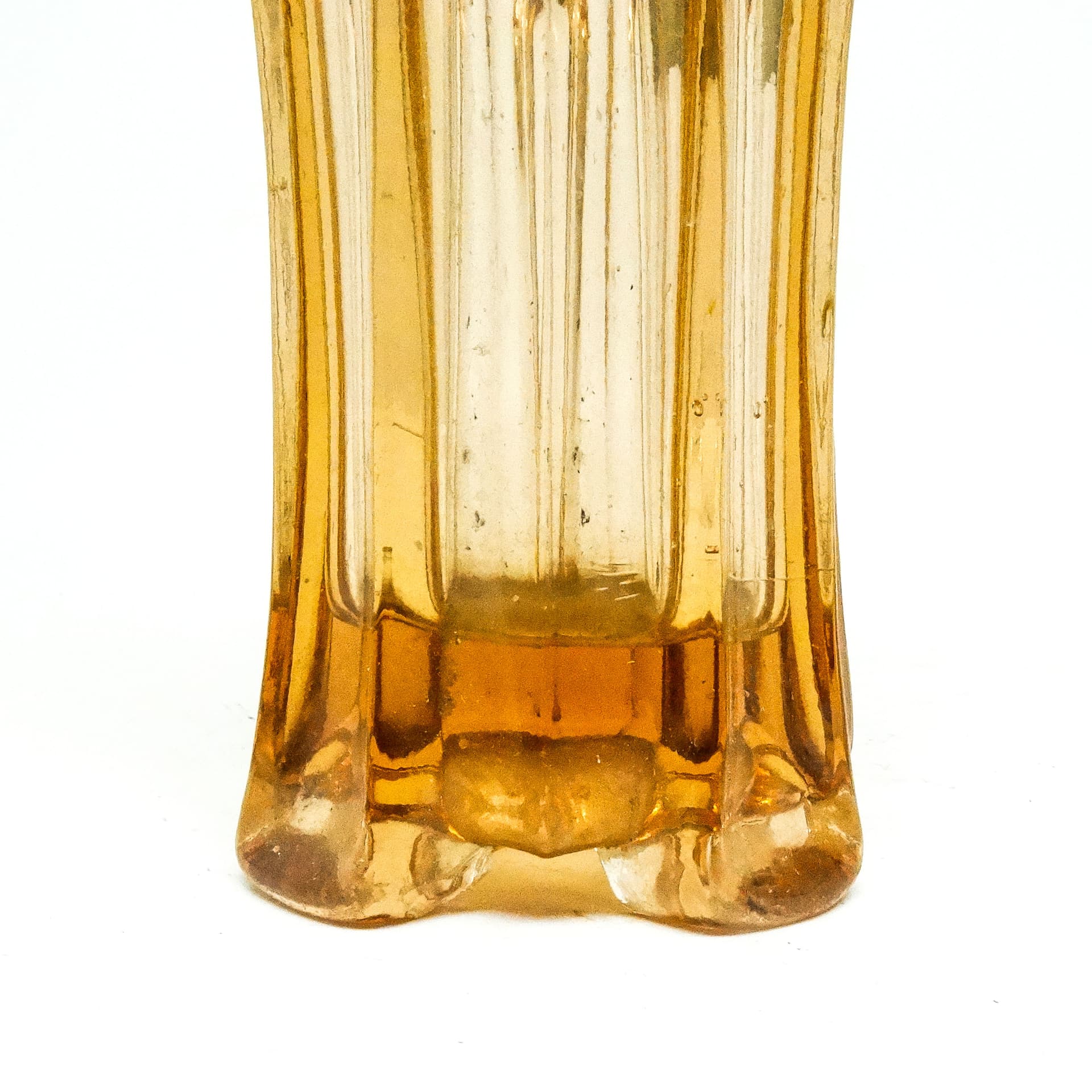 Wazon Art déco, szkło rozalinowe prasowane, Polska, lata 50. - 115813