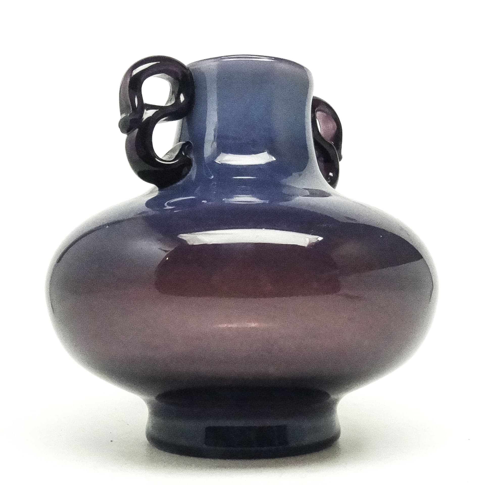 Wazon modernizm, szkło fioletowe, proj. J. Słuczan-Orkusz, Polska, lata 70. - 115833