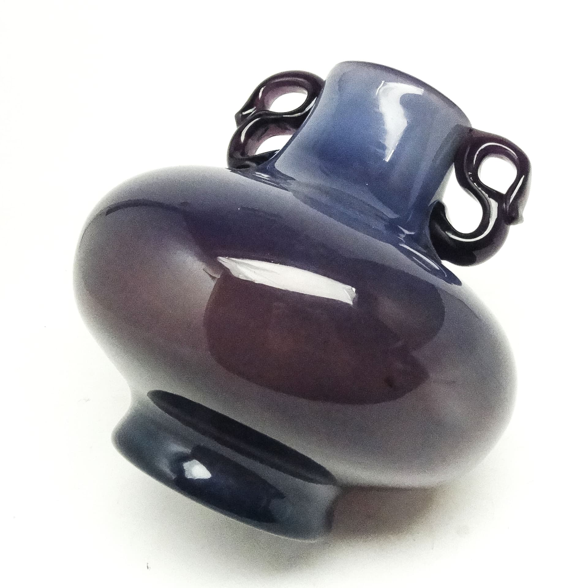 Wazon modernizm, szkło fioletowe, proj. J. Słuczan-Orkusz, Polska, lata 70. - 115841