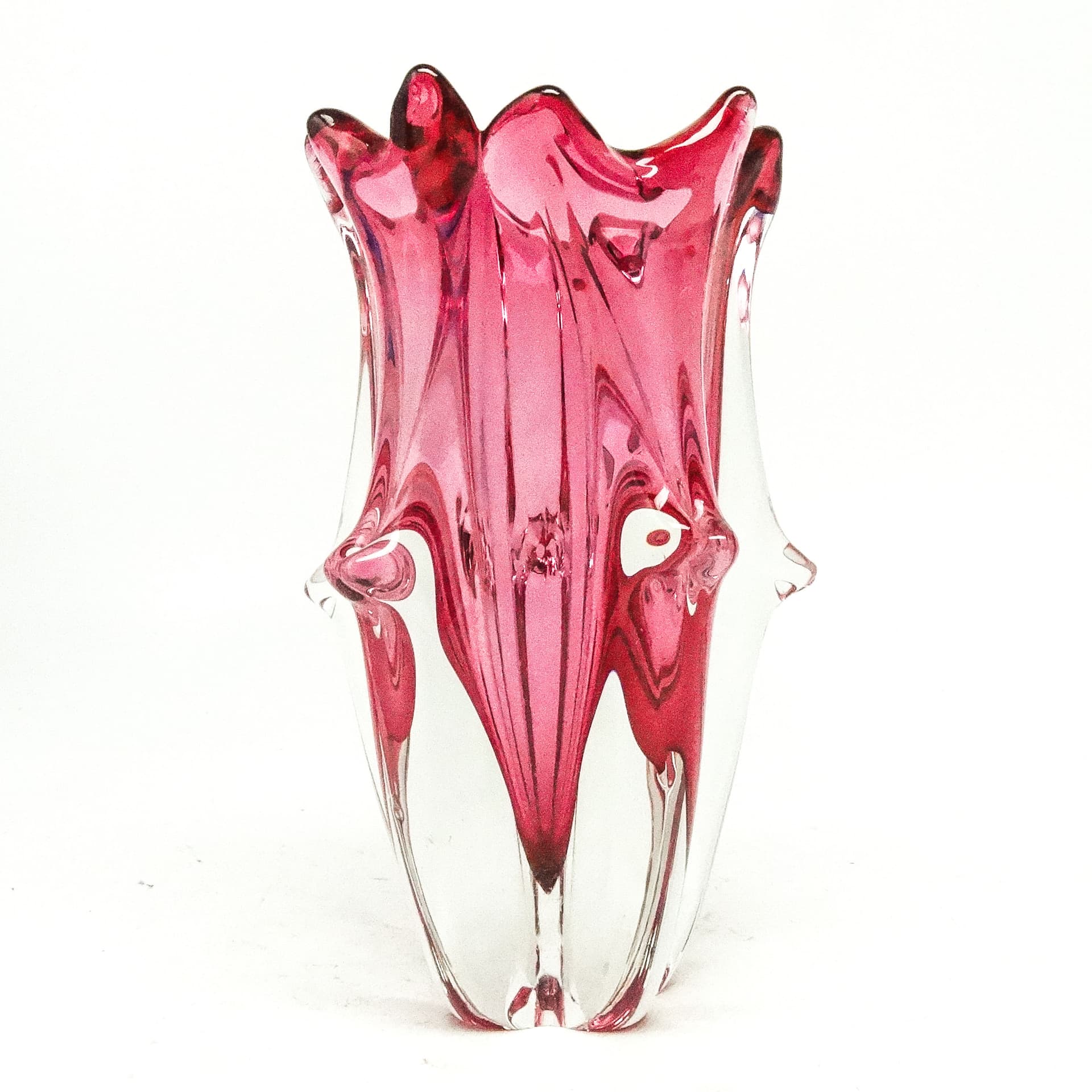 Wazon Murano, mid-century modern, szkło, proj. F. Poli, Włochy, lata 50. - 115851