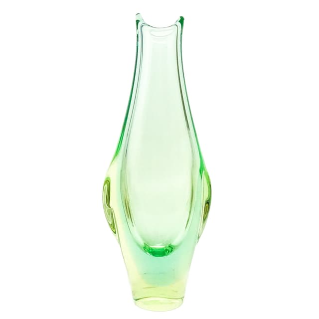 Wazon mid-century modern, szkło, Huta Zelezny Brod, Czechosłowacja, lata 50. - WYMIARY