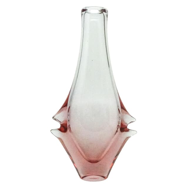 Wazon mid-century modern, szkło, Czechosłowacja, lata 50. - WYMIARY