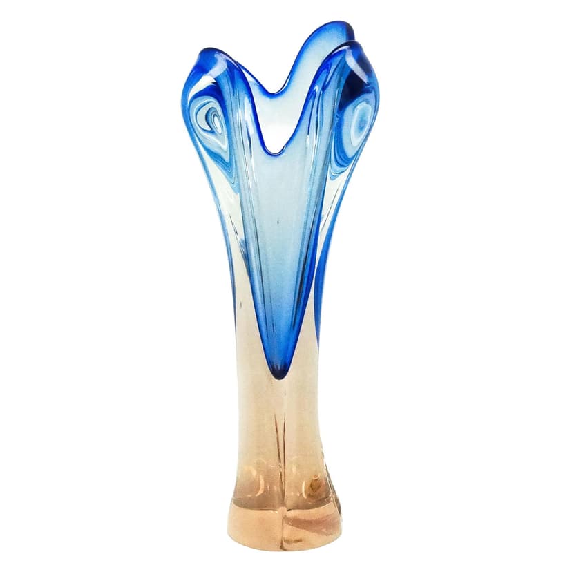 Wazon, mid-century modern, szkło, proj. J. Hospodka, Czechosłowacja, lata 60.