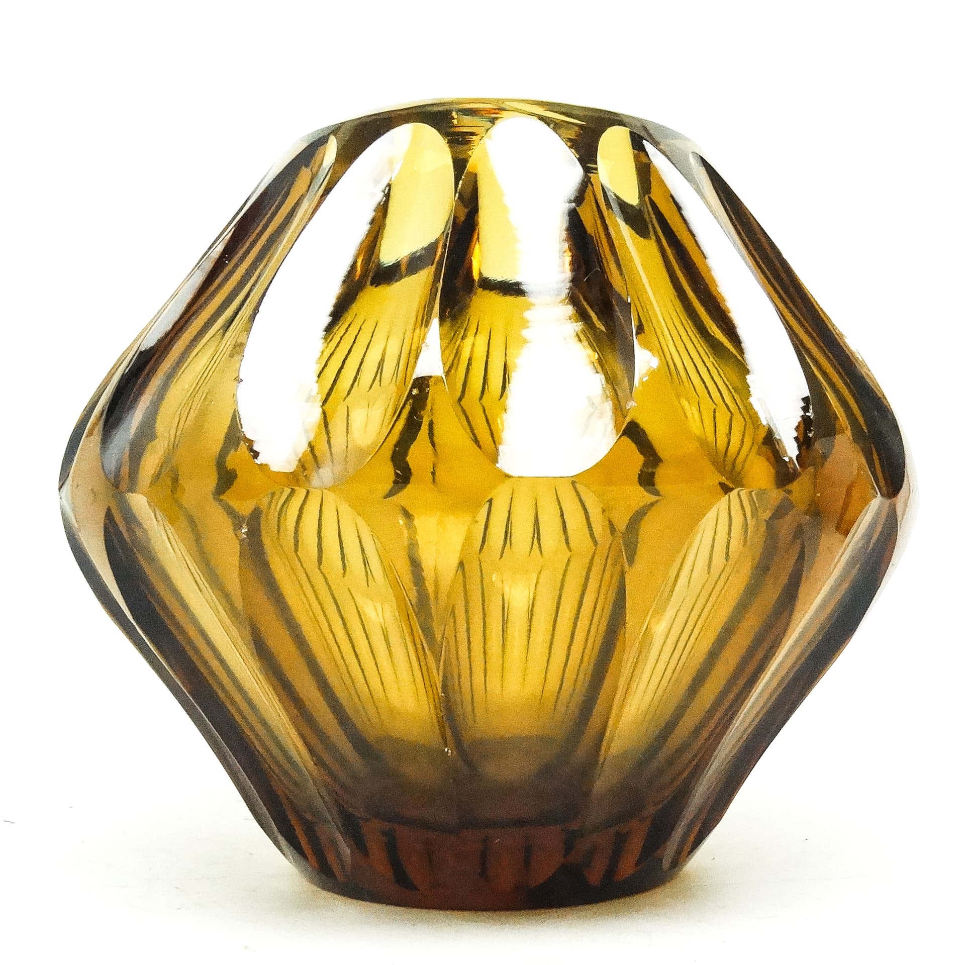 Wazon Art Deco, kryształ, Moser, Czechosłowacja, lata 30. - 115963