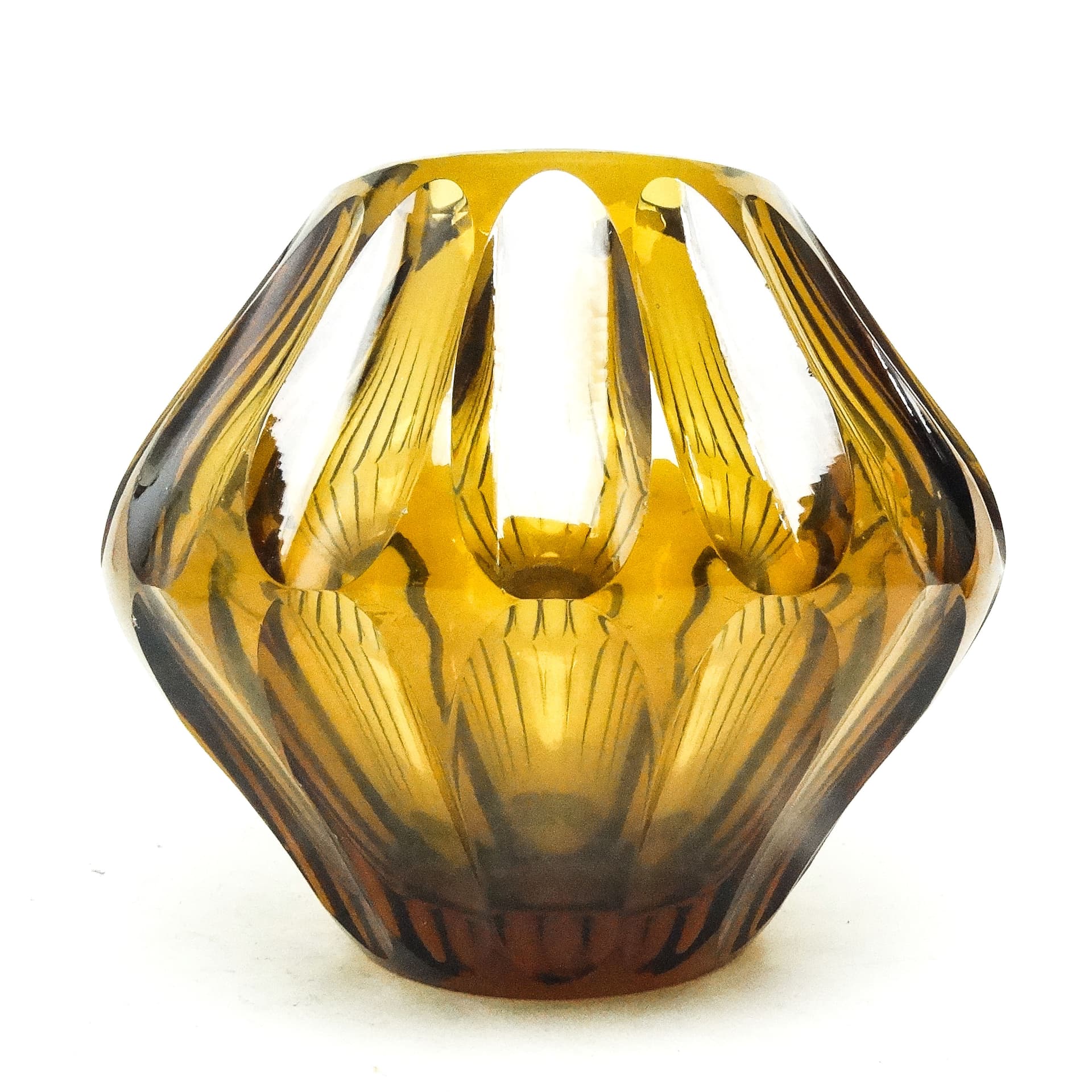 Wazon Art Deco, kryształ, Moser, Czechosłowacja, lata 30. - 115961