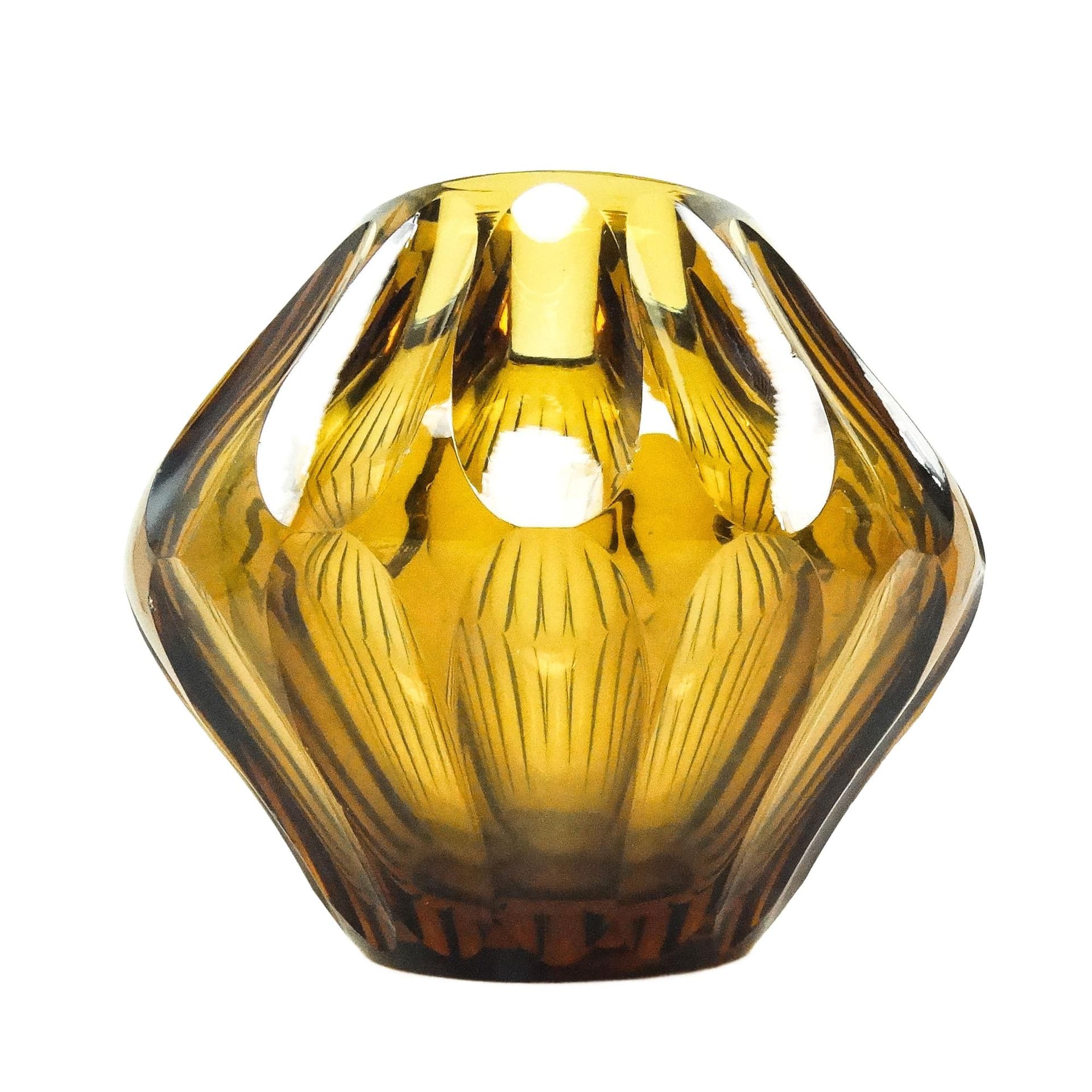 Wazon Art Deco, kryształ, Moser, Czechosłowacja, lata 30.