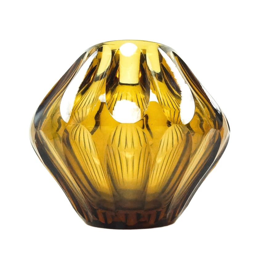 Wazon Art Deco, kryształ, Moser, Czechosłowacja, lata 30.