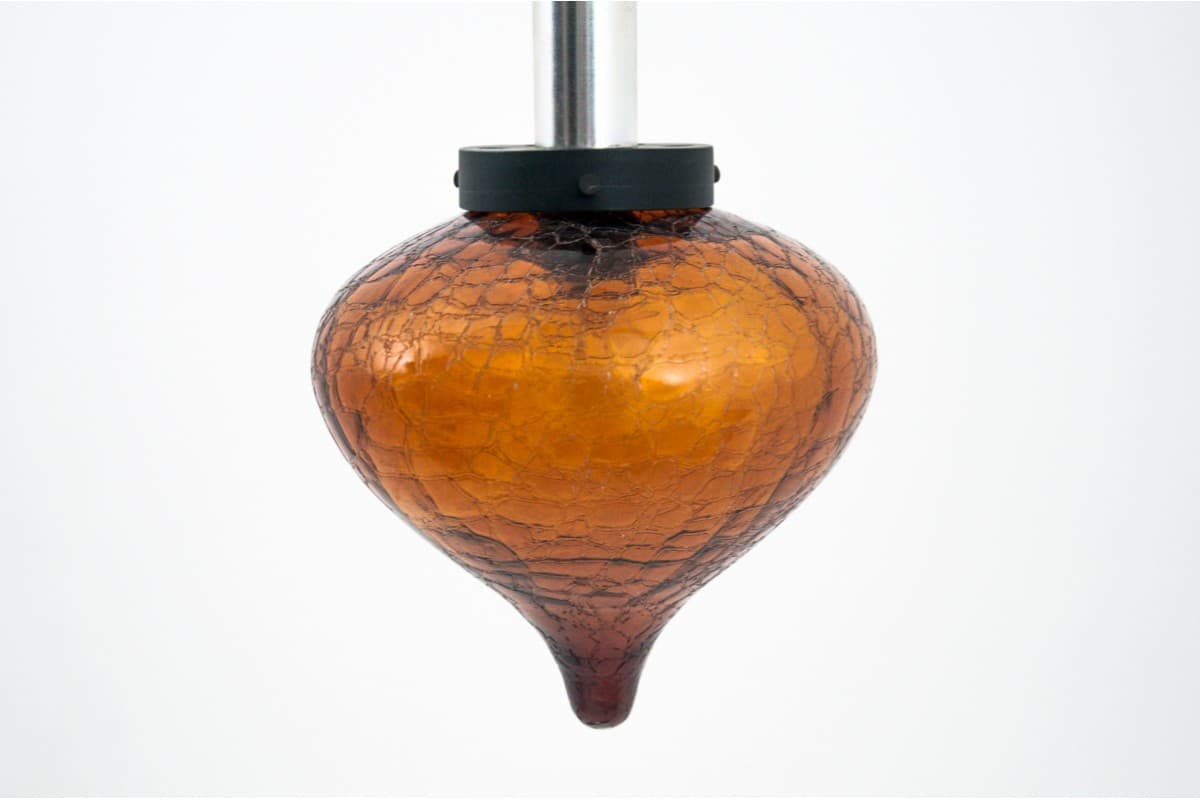 Amber Pendant Lamp, Poland, 1960s - 78395