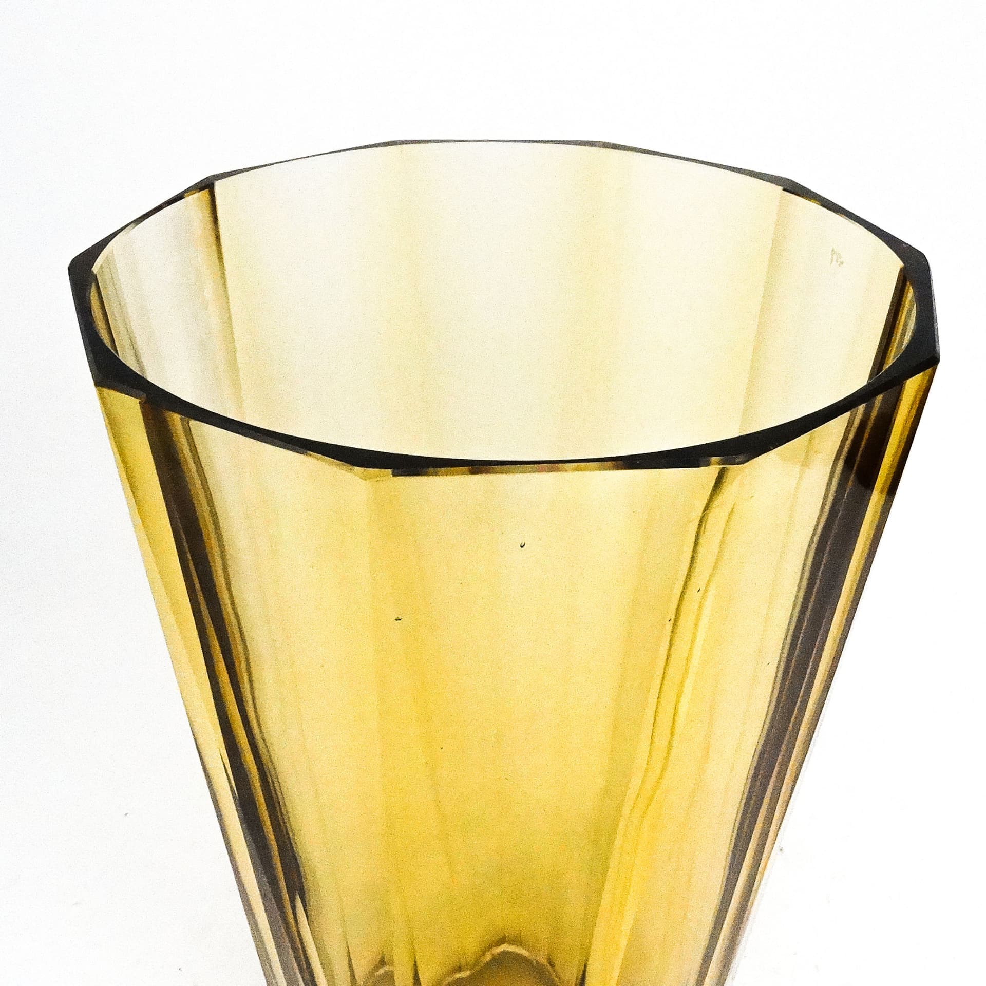 Wazon Art Deco, kryształ, Bohemia, Czechosłowacja, lata 30. - 115993