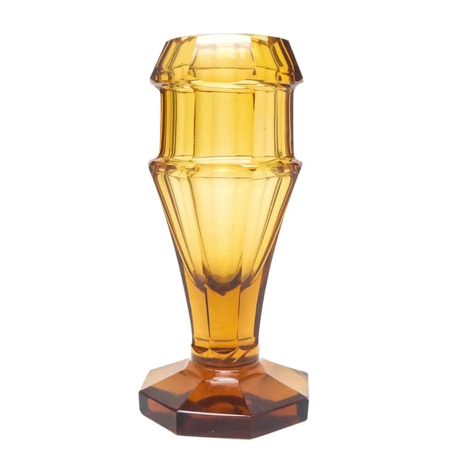 Wazon Art Deco, kryształ, Moser, Czechosłowacja, lata 30. - WYMIARY