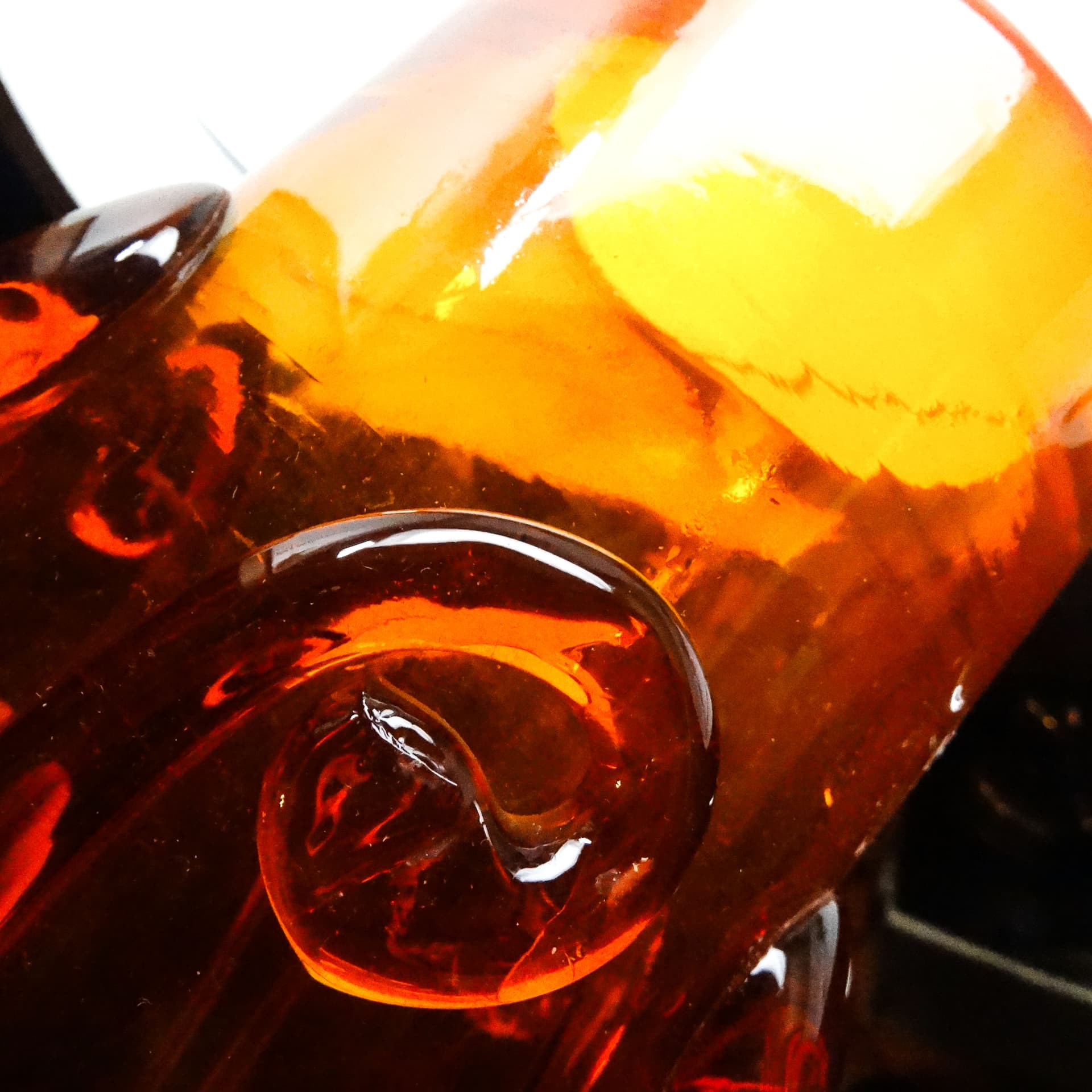 Wazon Postmodernizm, szkło pomarańcz, proj. J. Słuczan-Orkusz, Polska, lata 70. - 116113