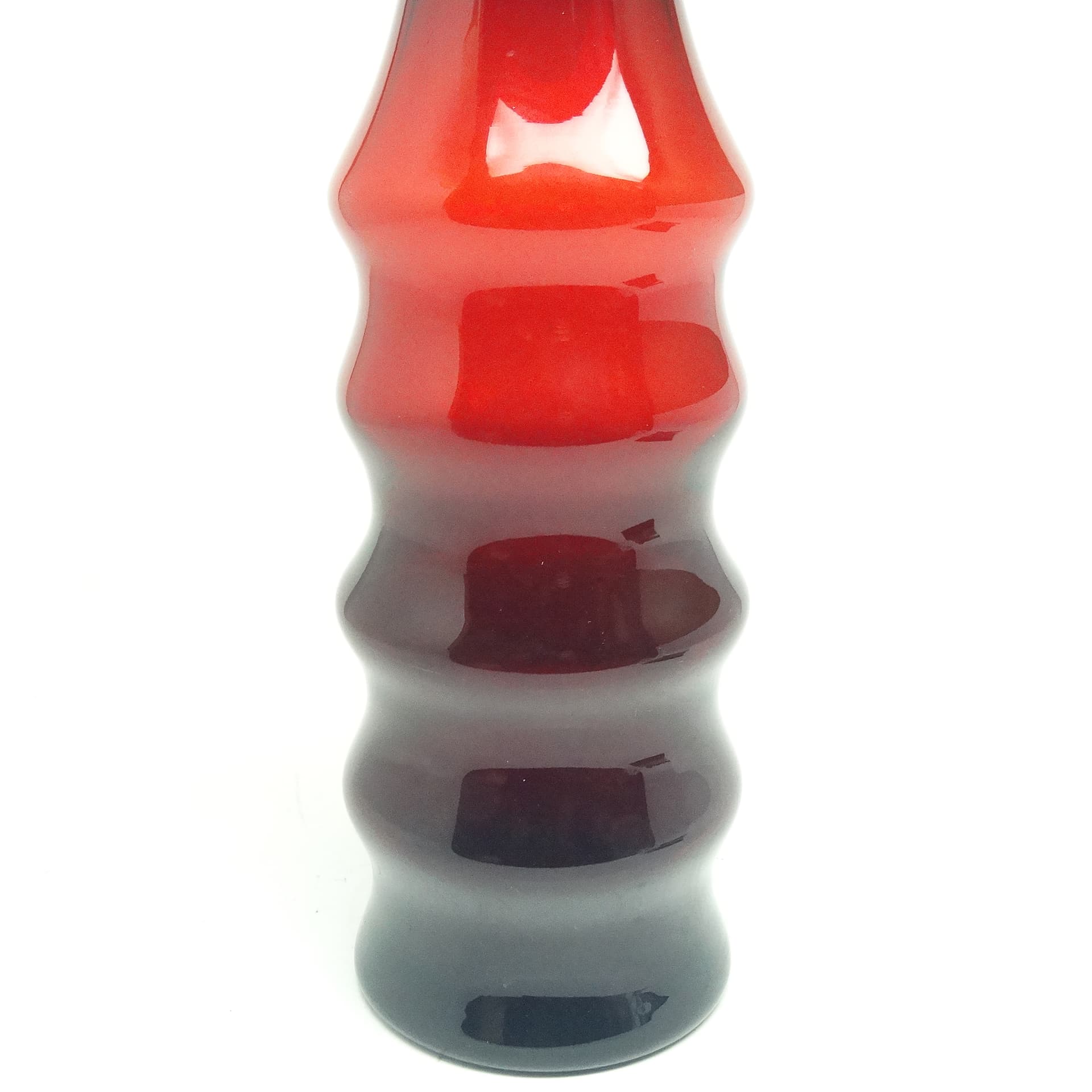 Wazon Żyrafka, postmodernizm, szkło, proj. K. Krawczyk, Huta Sudety, Polska, lata 70. - 116137