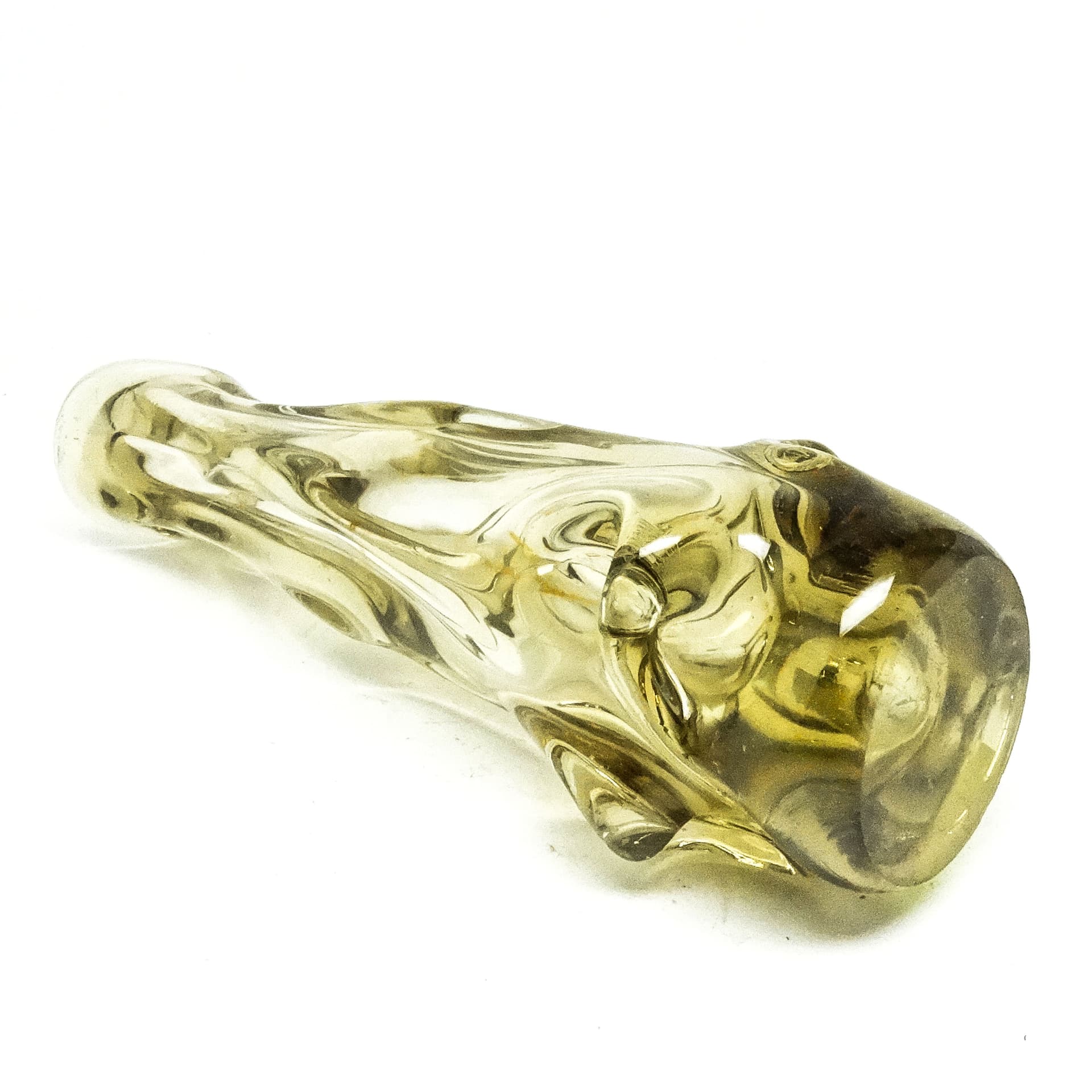 Wazon postmodernizm, szkło żółte, Polska, lata 70. - 116216