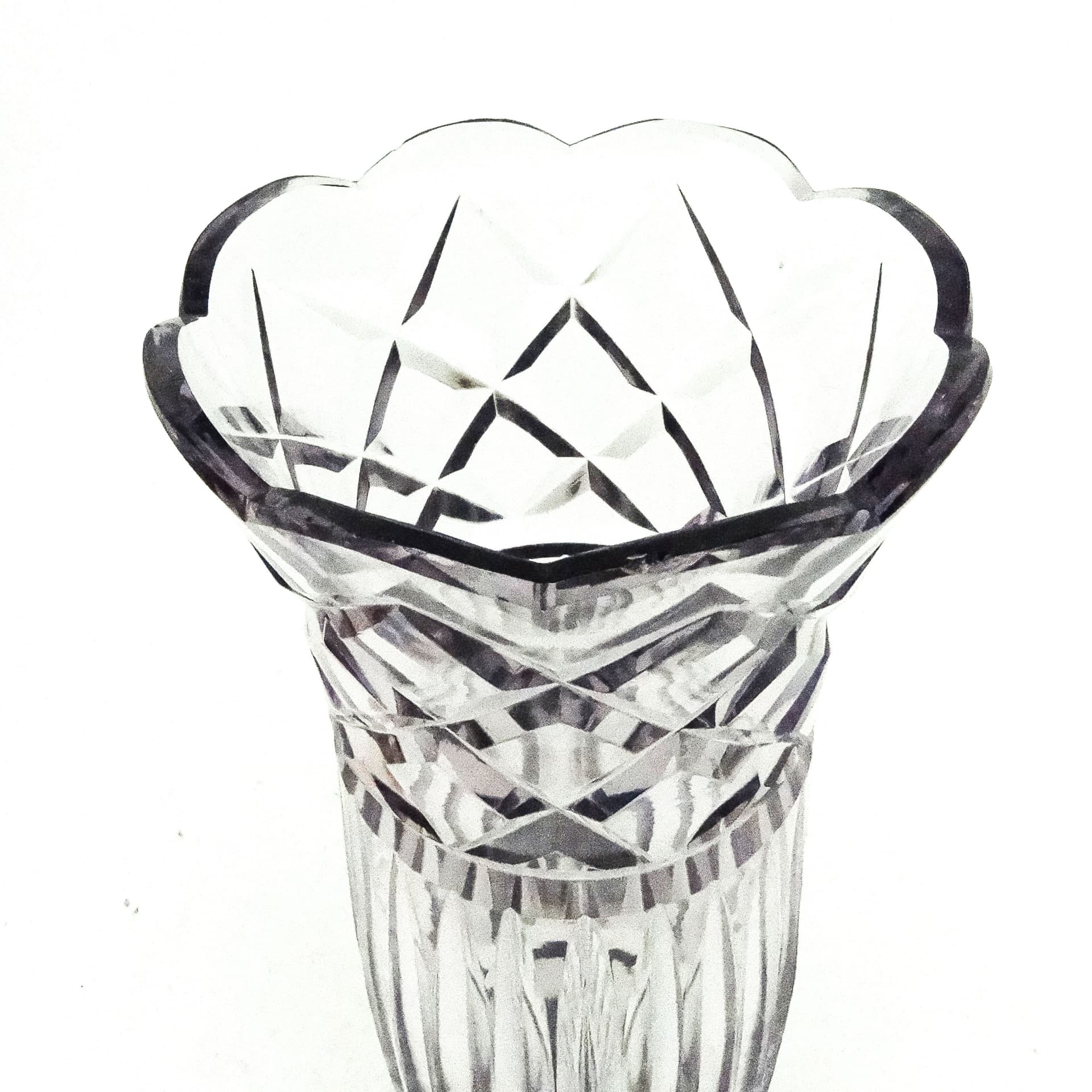 Wazon Postmodernizm, kryształ, Belgia, lata 60. - 116225