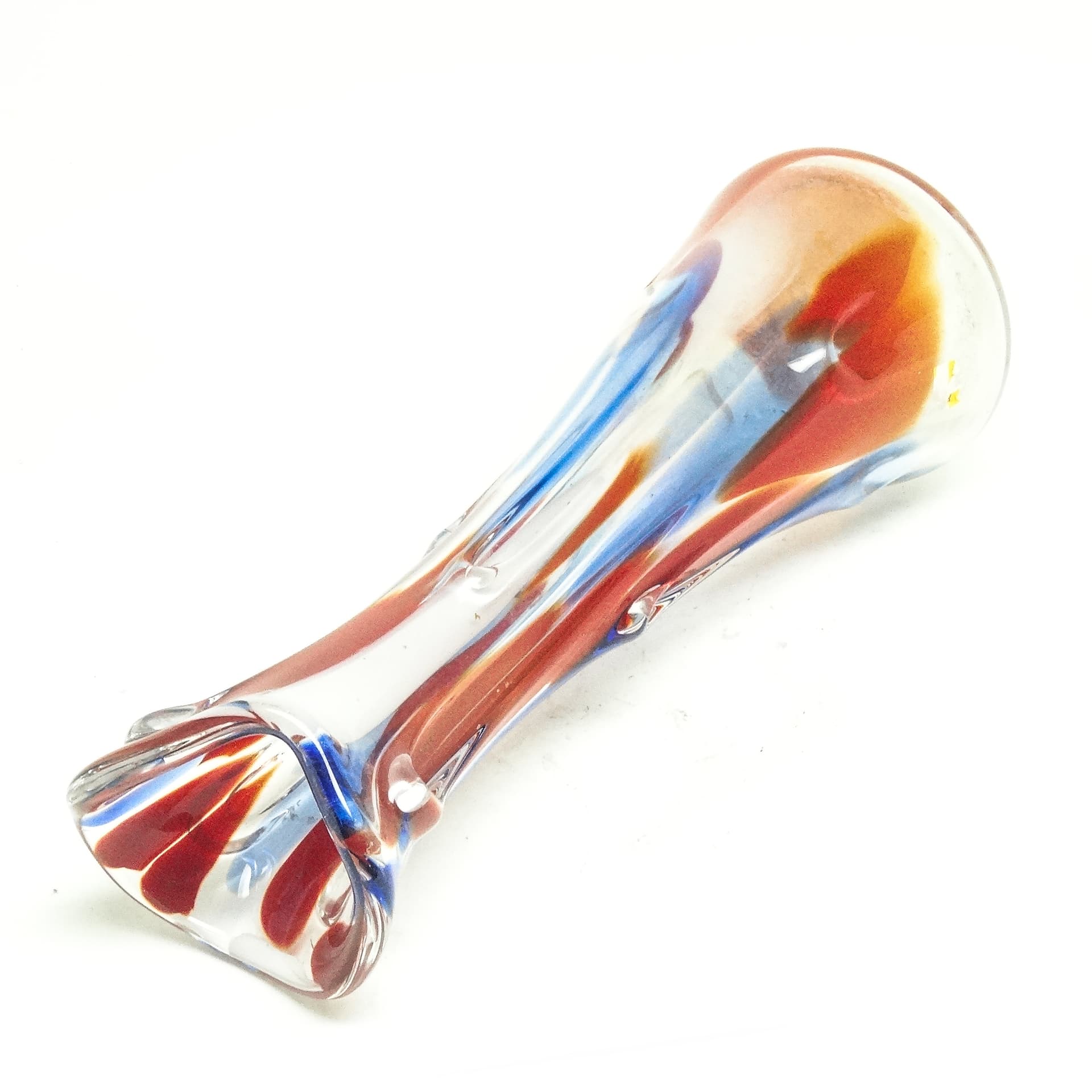 Wazon Mid-century modern, szkło multikolor, Huta Hortensja, Polska, lata 70. - 116255