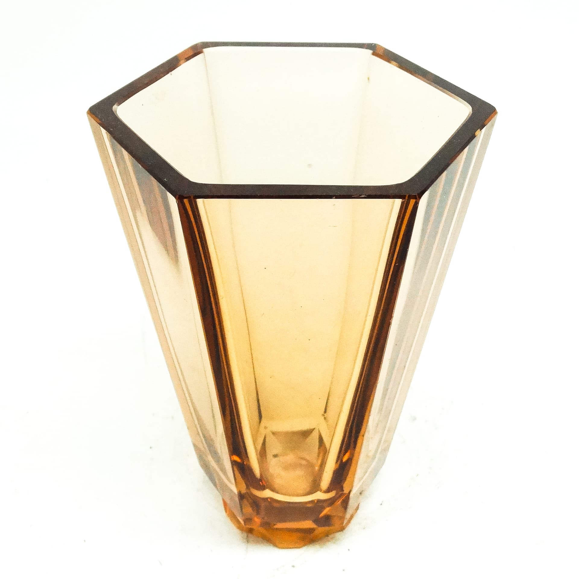 Wazon Art Deco, kryształ, Bohemia, Czechosłowacja, lata 30. - 116353