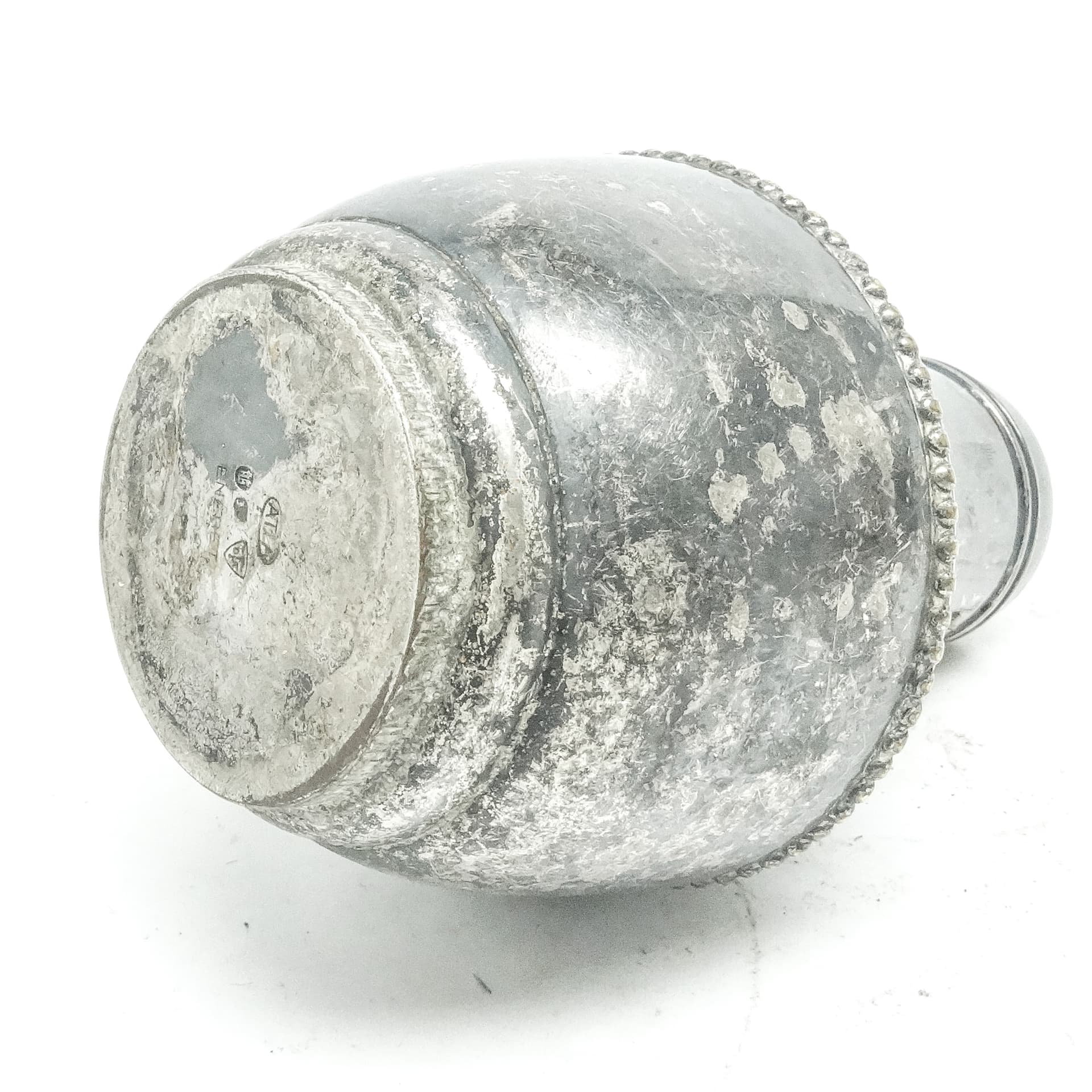 Wazon Art Deco, mosiądz srebrzony, Szwecja, lata 30. - 116359