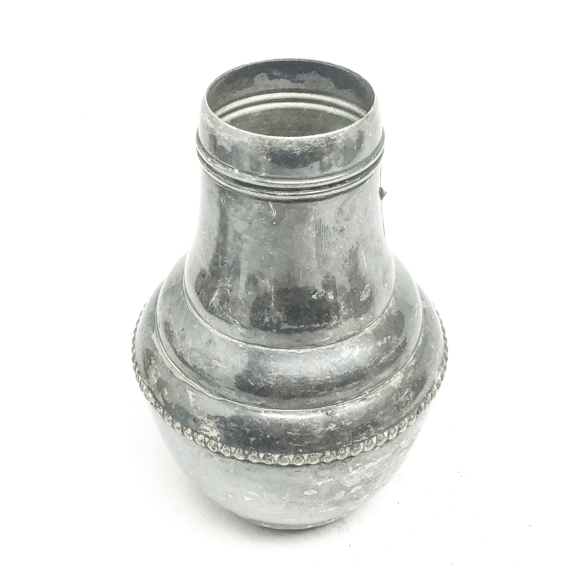 Wazon Art Deco, mosiądz srebrzony, Szwecja, lata 30. - 116357