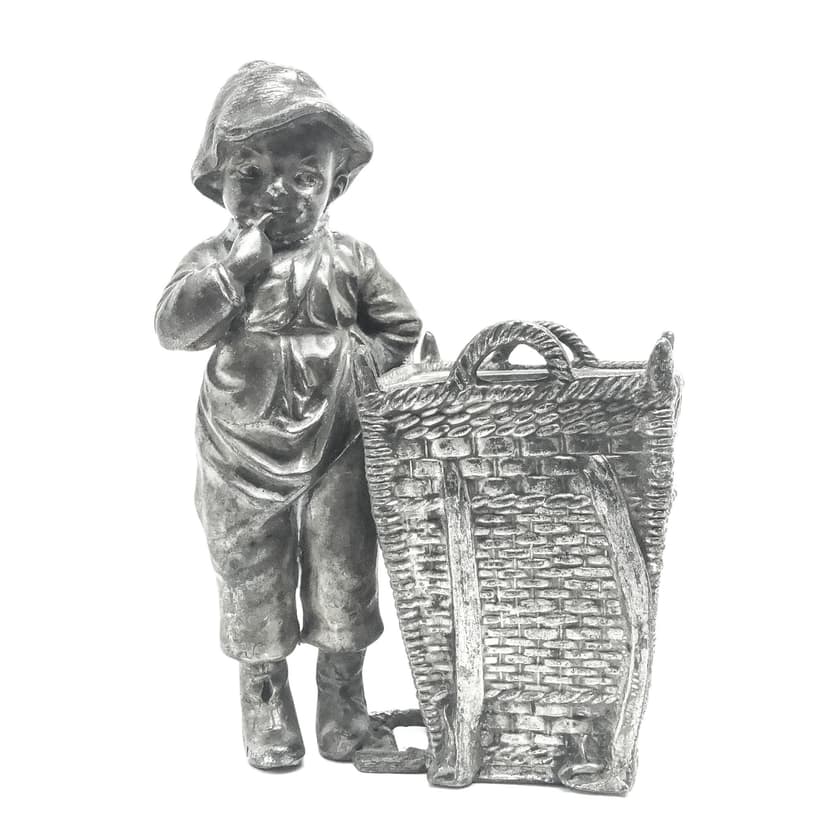 Wazon figuralny Secesja, cyna srebrzona, Niemcy, początek XX w.