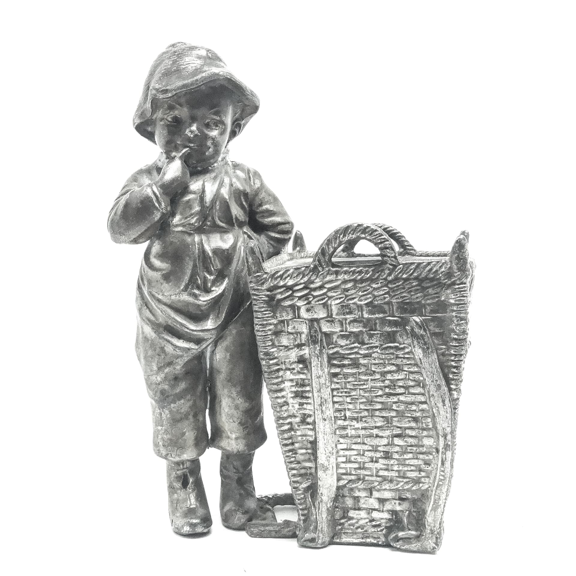 Wazon figuralny Secesja, cyna srebrzona, Niemcy, początek XX w. - 116372