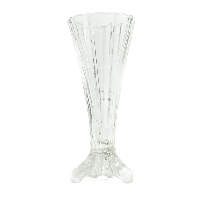 Wazon Art Deco, szkło transparentne, Polska, lata 30. - WYMIARY