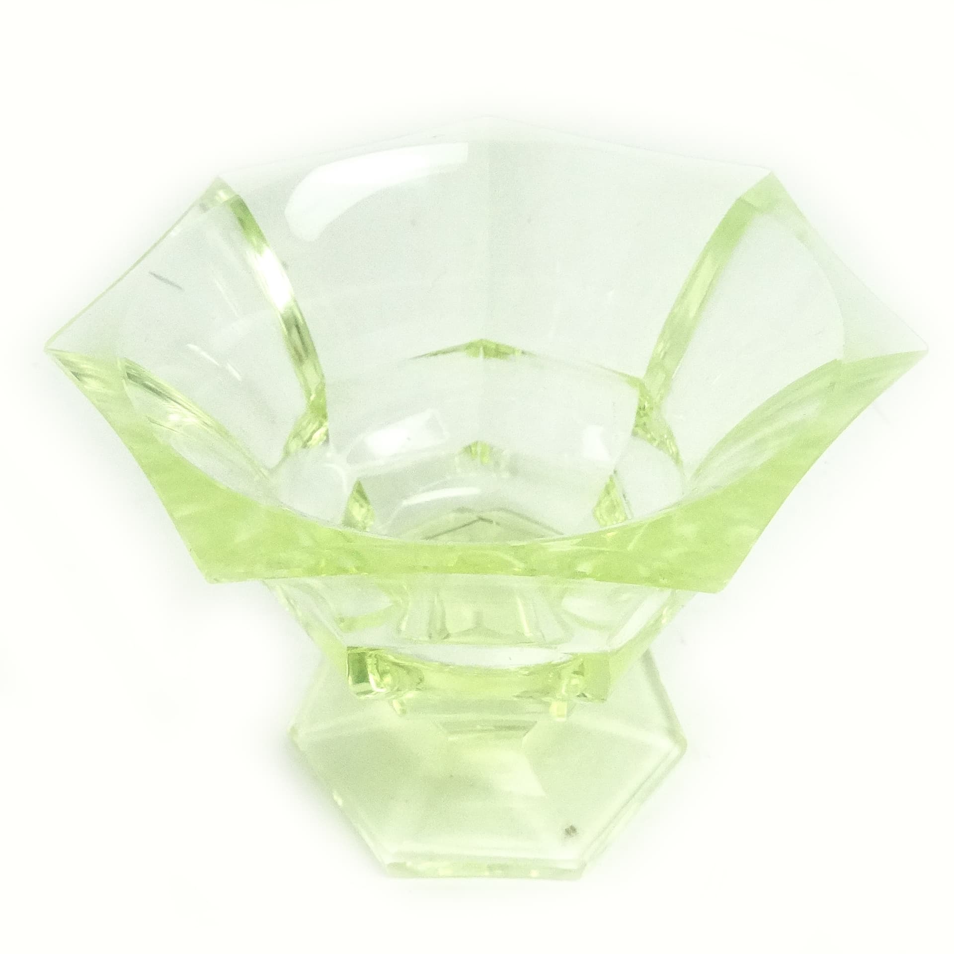 Wazon Art Deco, szkło uranowe, Polska, lata 30. - 116428