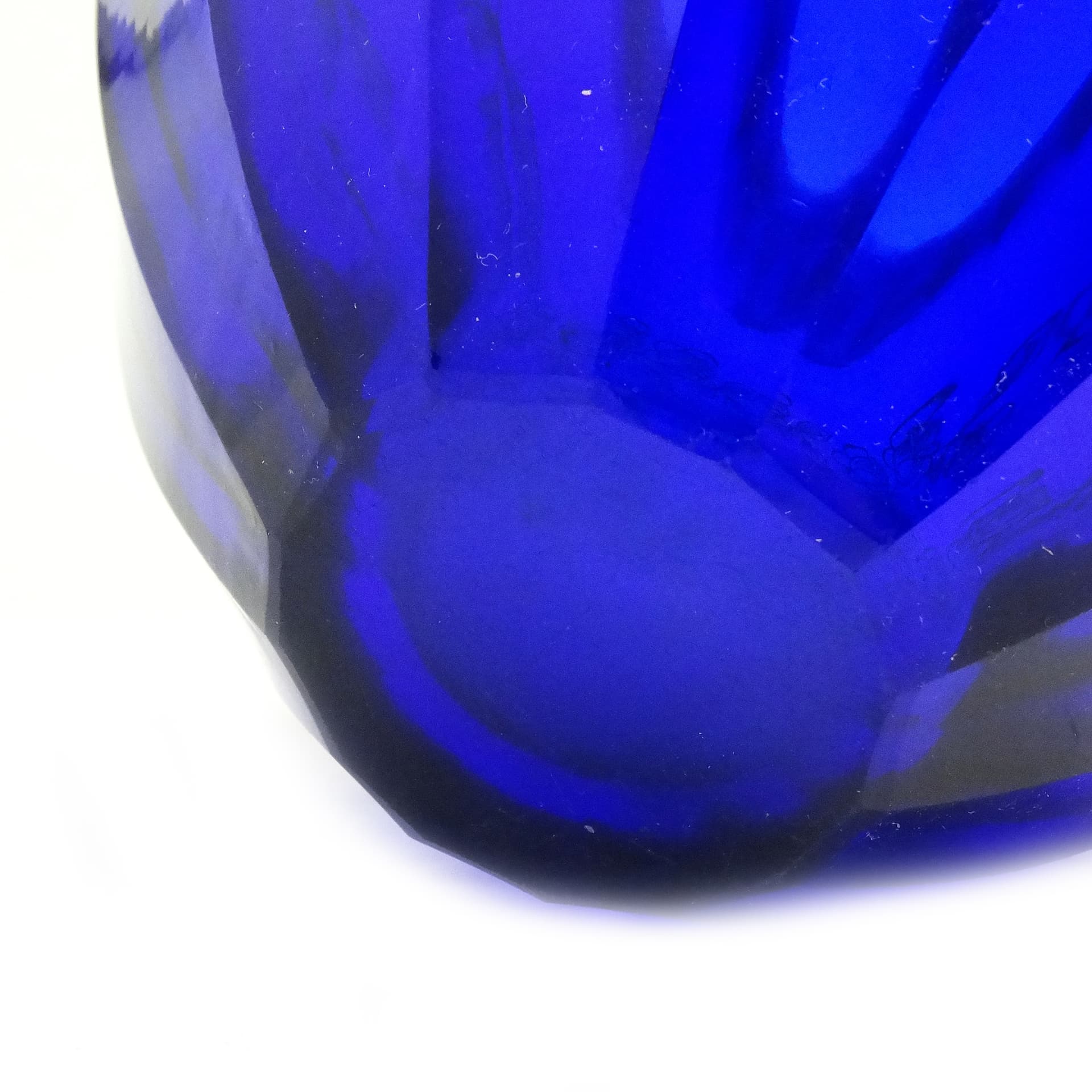 Wazon art déco, kryształ kobaltowy, Huta Józefina, Polska, lata 30. - 125963