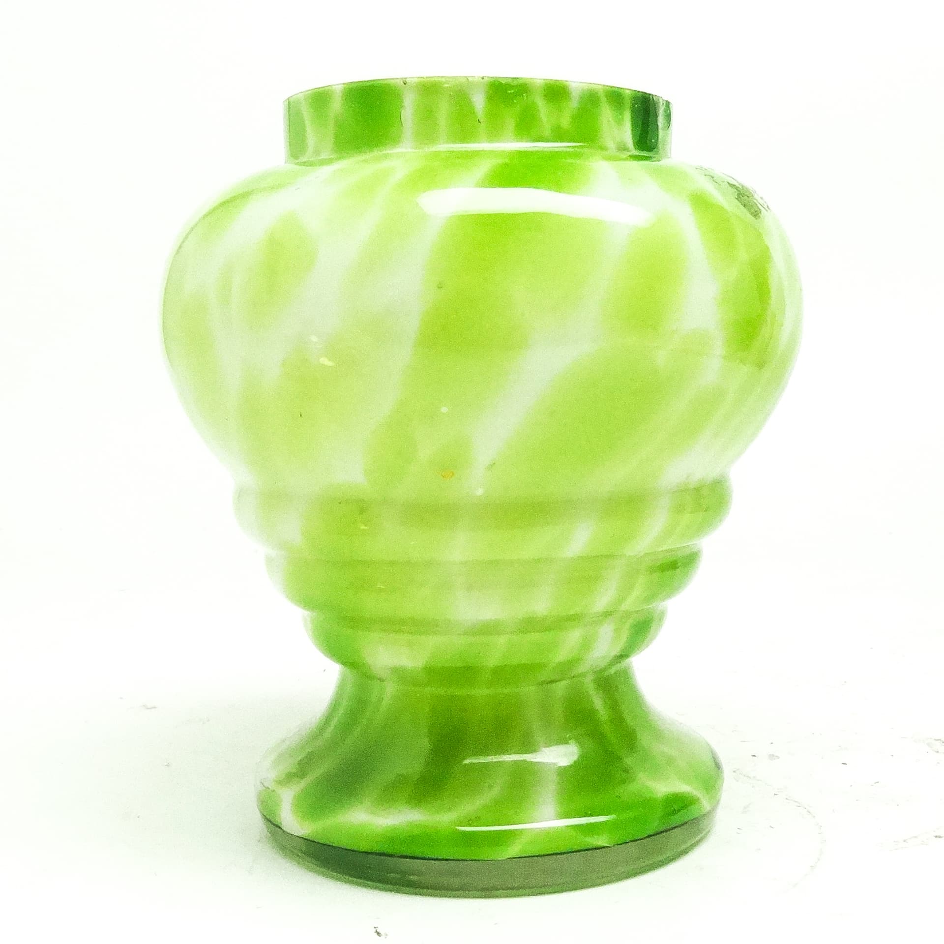 Wazon Art Deco Spatterglass, szkło, huta Welz, Czechosłowacja, lata 30. - 116902