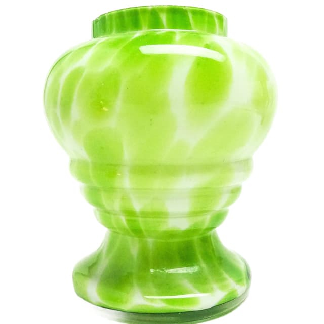 Wazon Art Deco Spatterglass, szkło, huta Welz, Czechosłowacja, lata 30. - WYMIARY