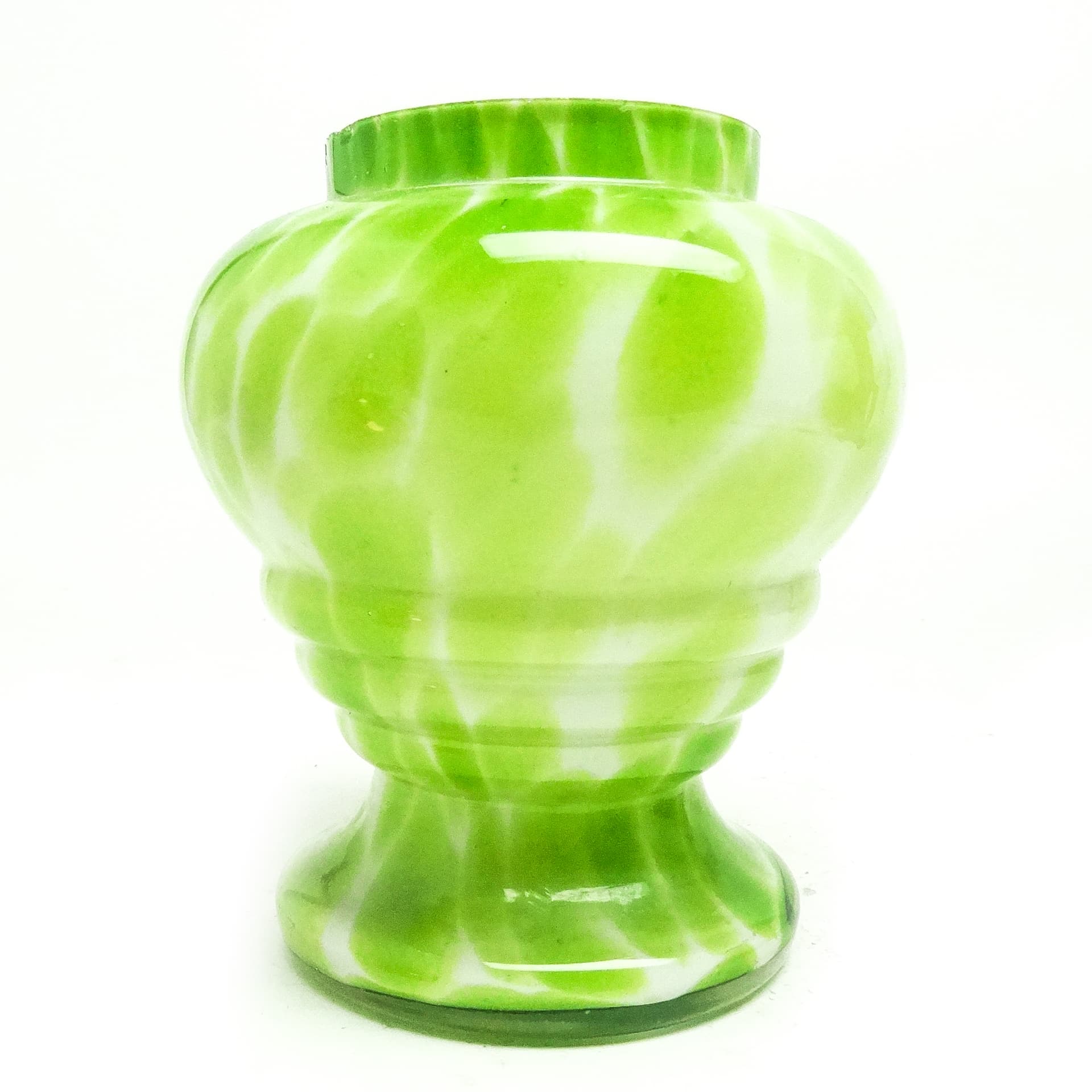 Wazon Art Deco Spatterglass, szkło, huta Welz, Czechosłowacja, lata 30. - 116898