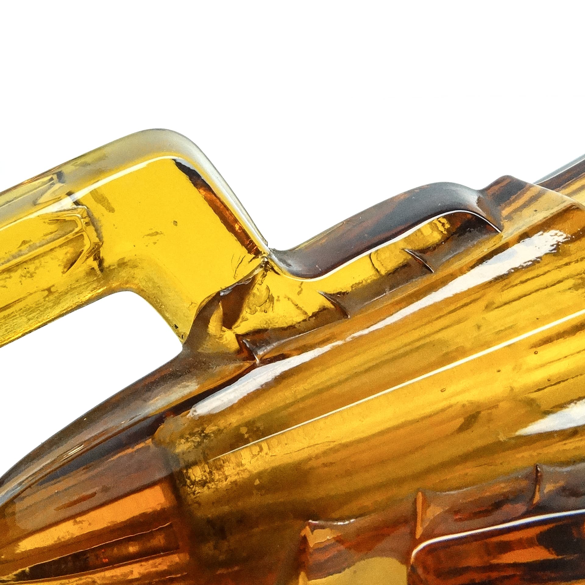 Wazon Art Deco, szkło żółte, Huta Stolzle, Czechosłowacja, lata 30. - 116984