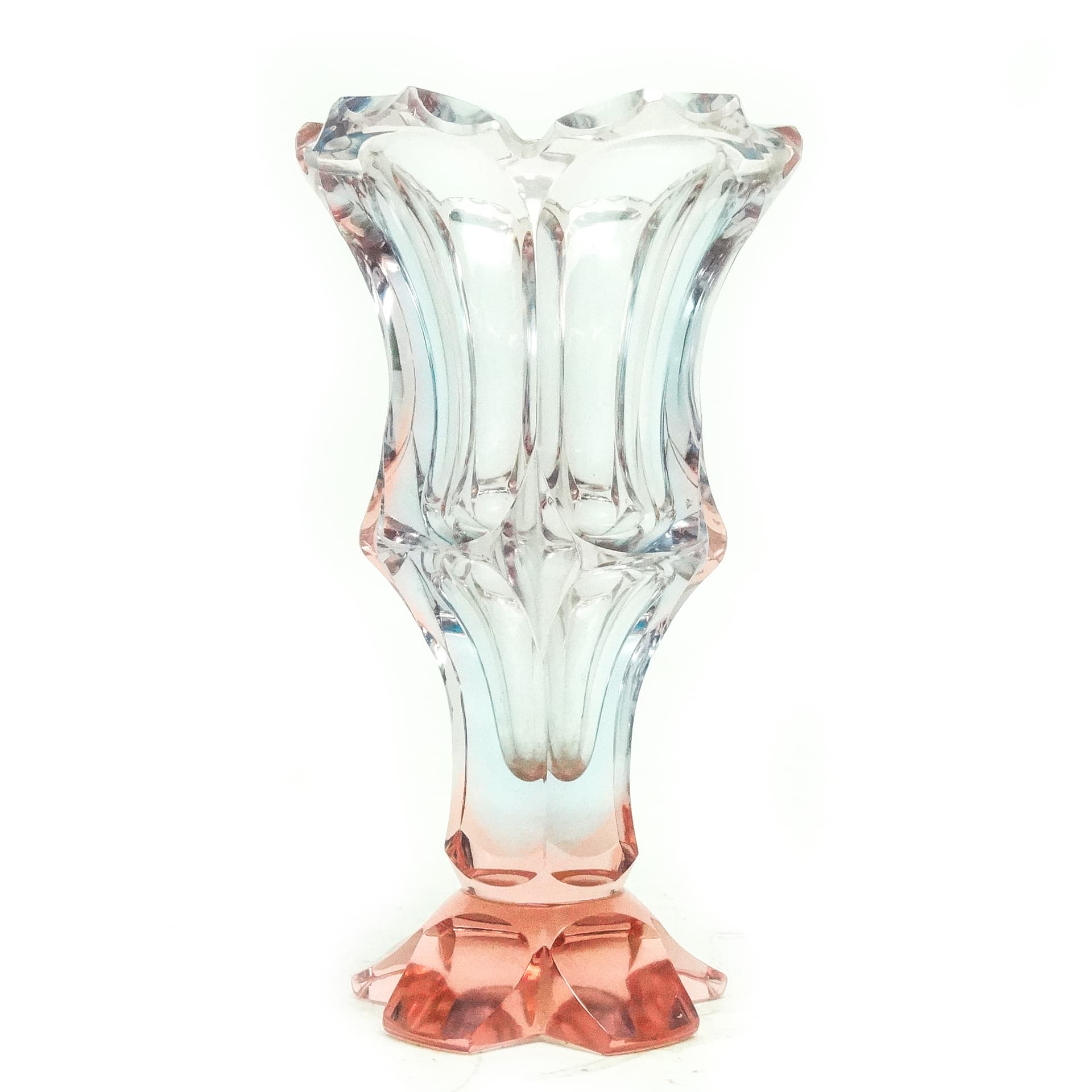 Wazon Art Deco, kryształ, Moser, Czechosłowacja, lata 30. - 117027