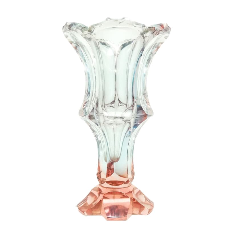 Wazon Art Deco, kryształ, Moser, Czechosłowacja, lata 30.