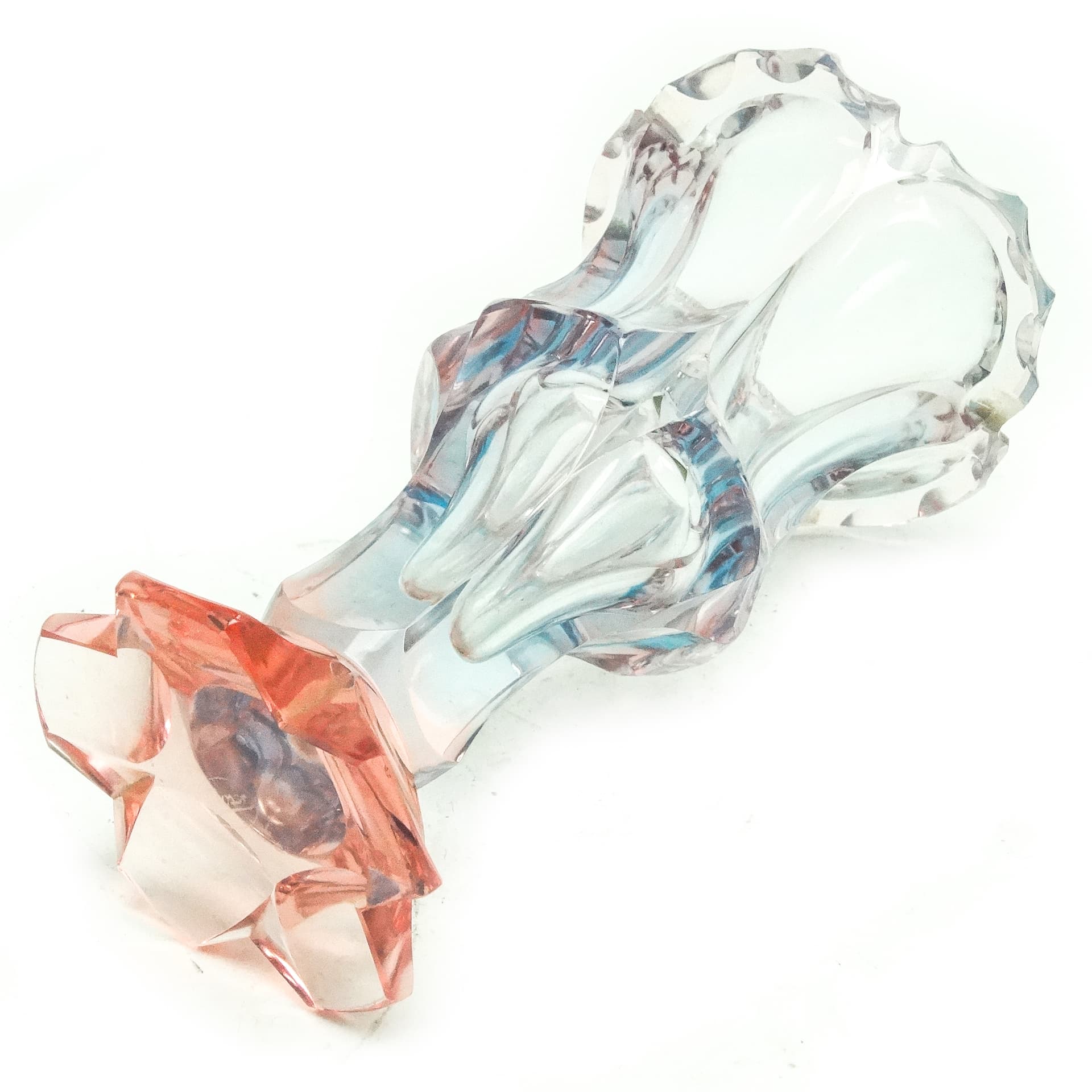 Wazon Art Deco, kryształ, Moser, Czechosłowacja, lata 30. - 117028