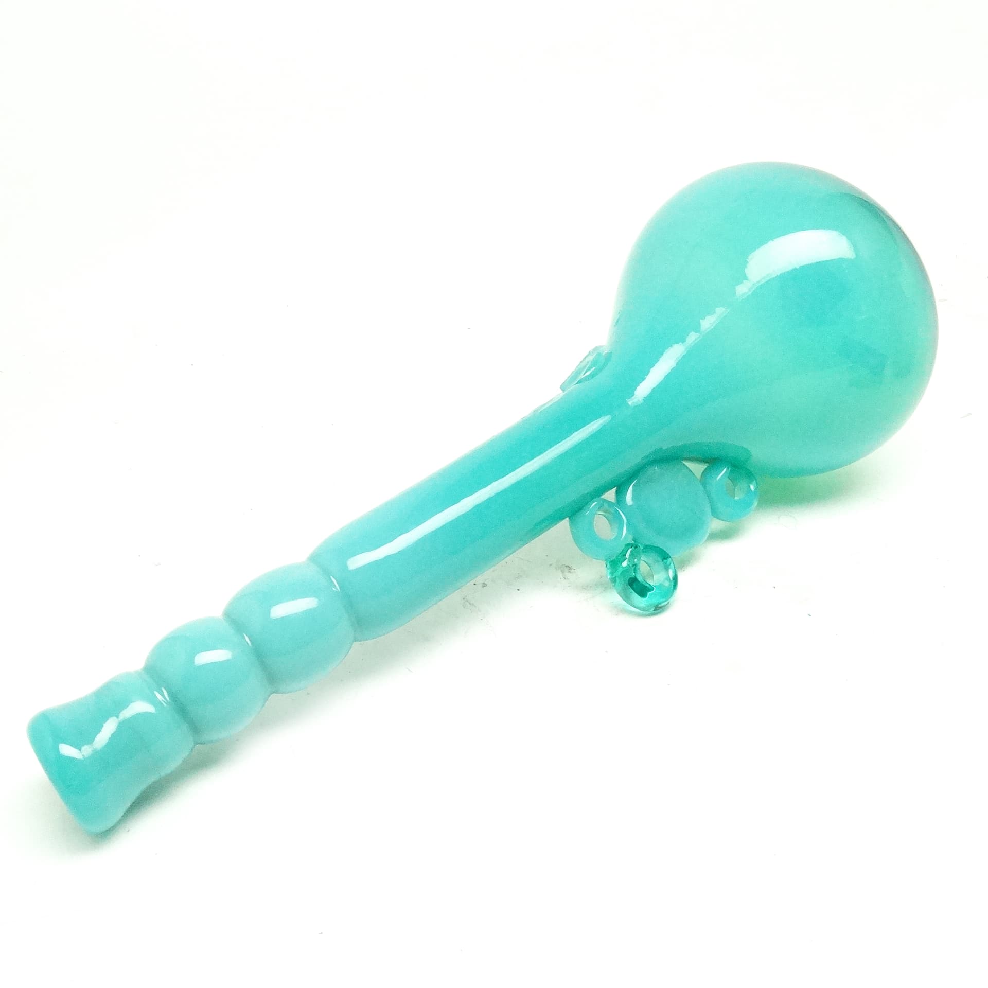 Wazon modernizm, szkło turkus, proj. J. Słuczan-Orkusz, Polska, lata 70. - 117088